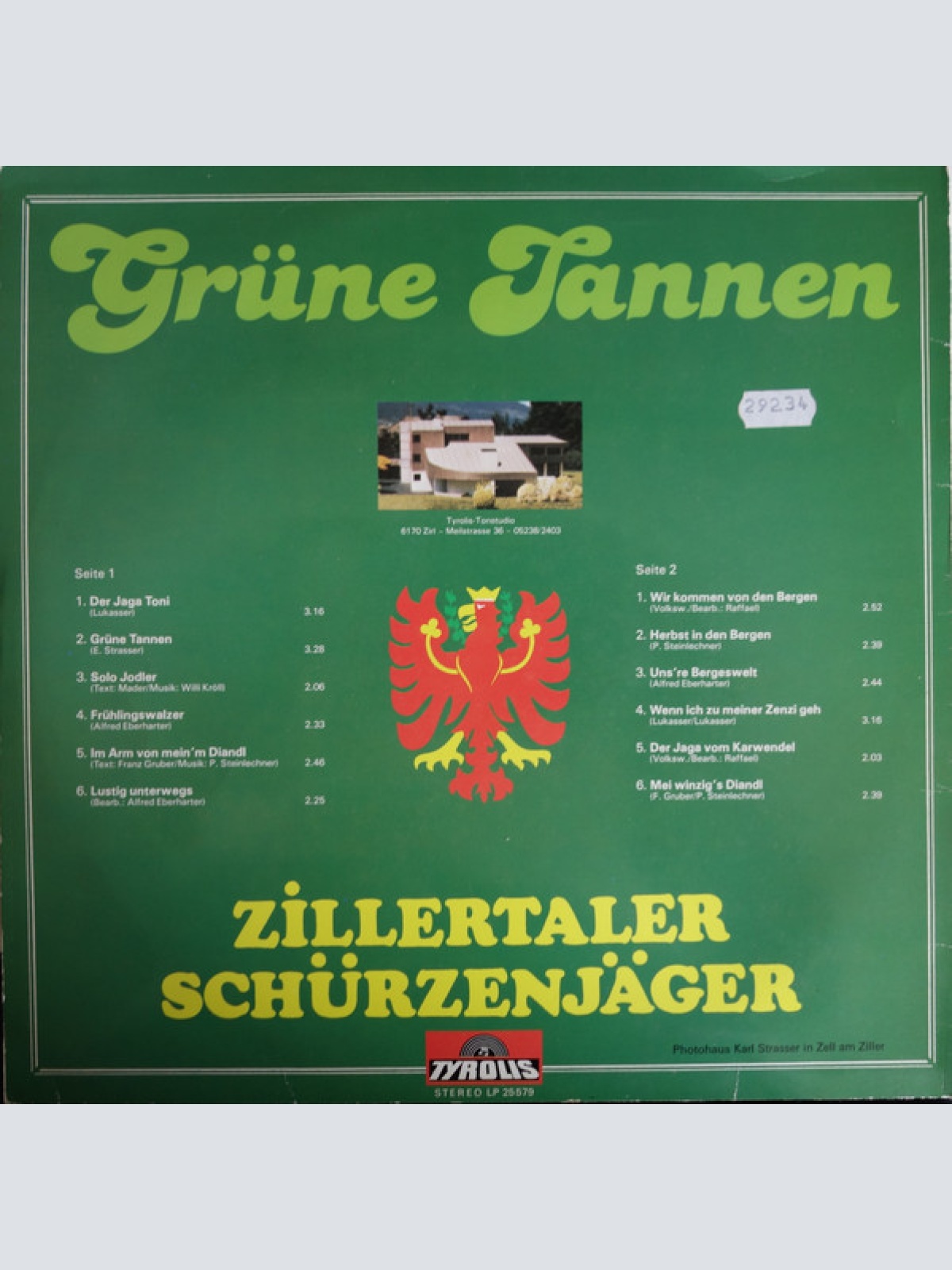 Vinyl / Zillertaler Schürzenjäger - Grüne Tannen
