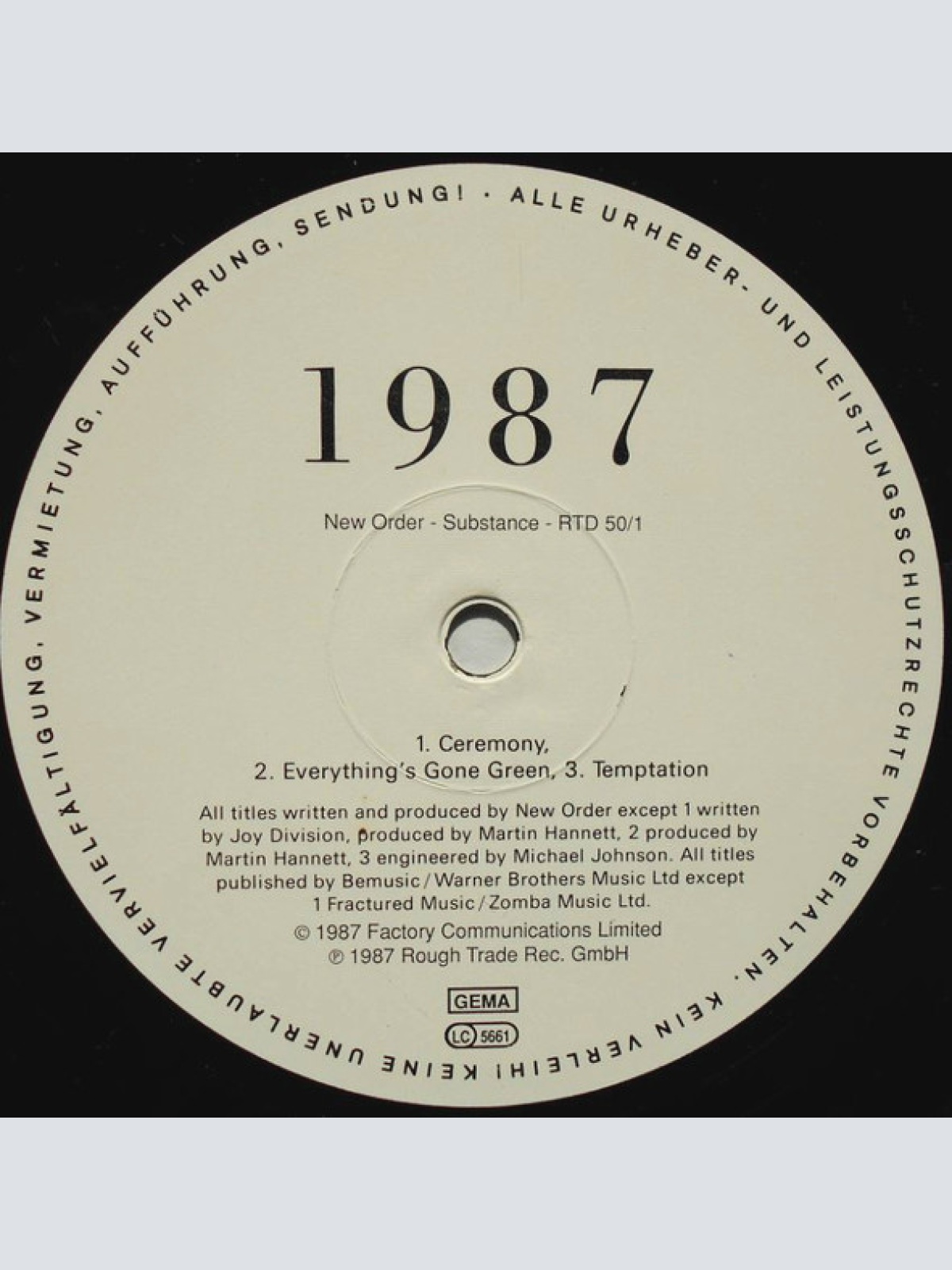 Vinyl / New Order - Substance