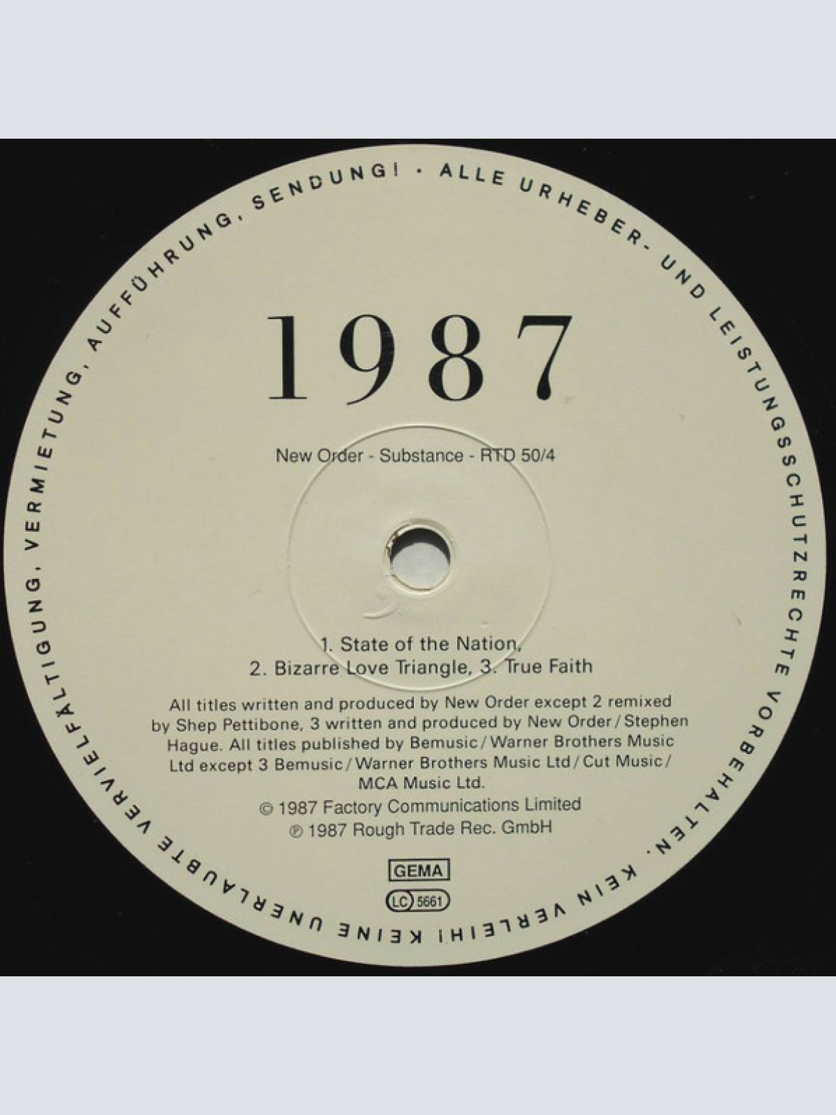 Vinyl / New Order - Substance