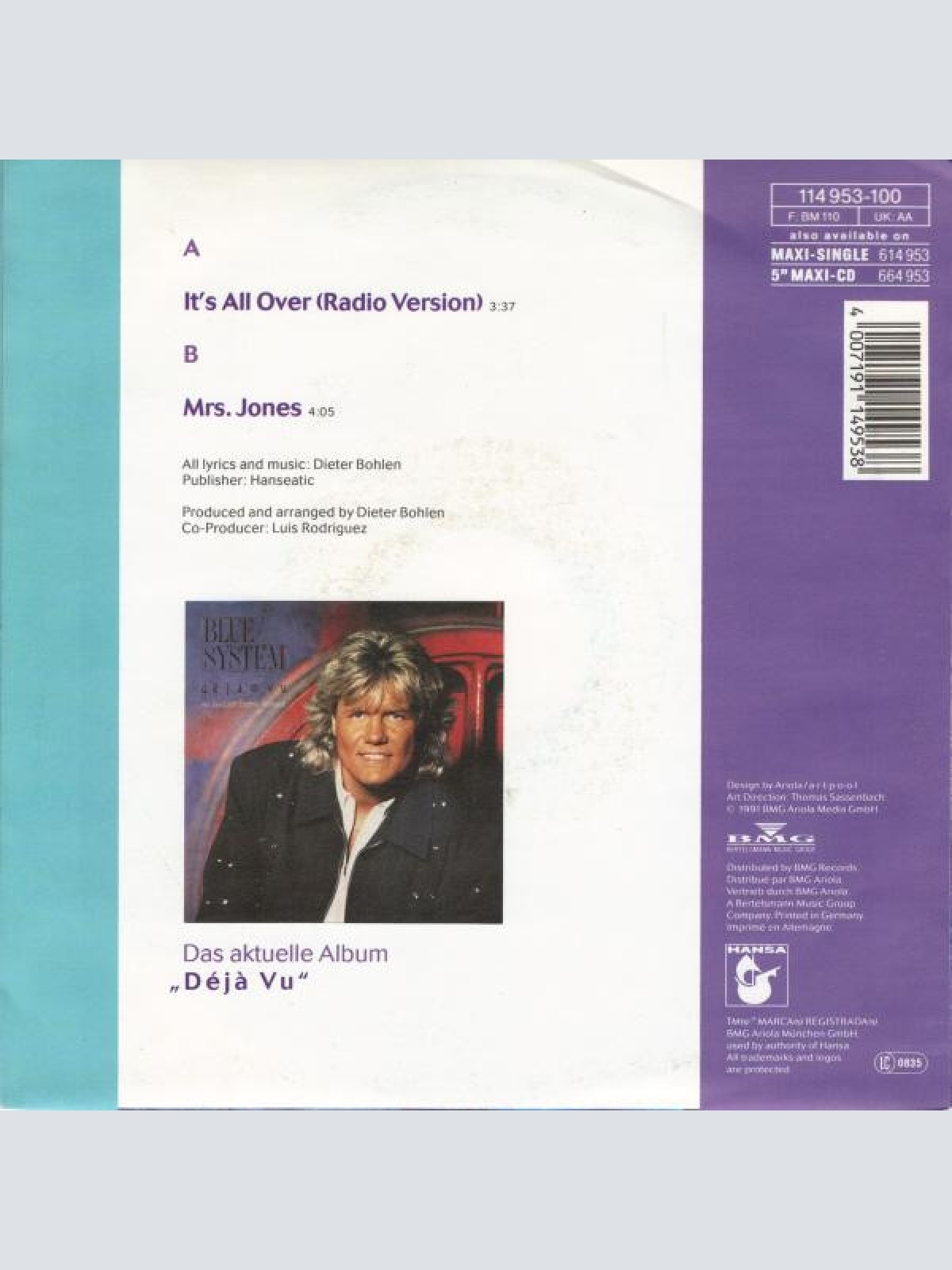 Vinyl / Dionne Warwick & Dieter Bohlen / Blue System - It's All Over