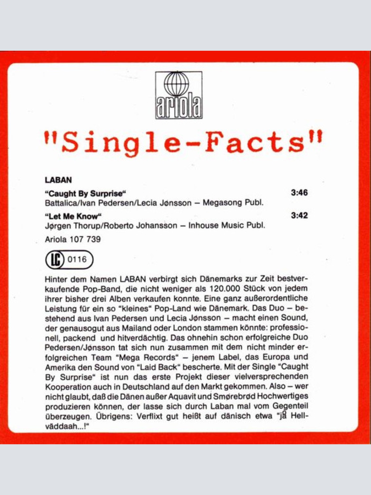 Vinyl / Laban - Caught By Surprise