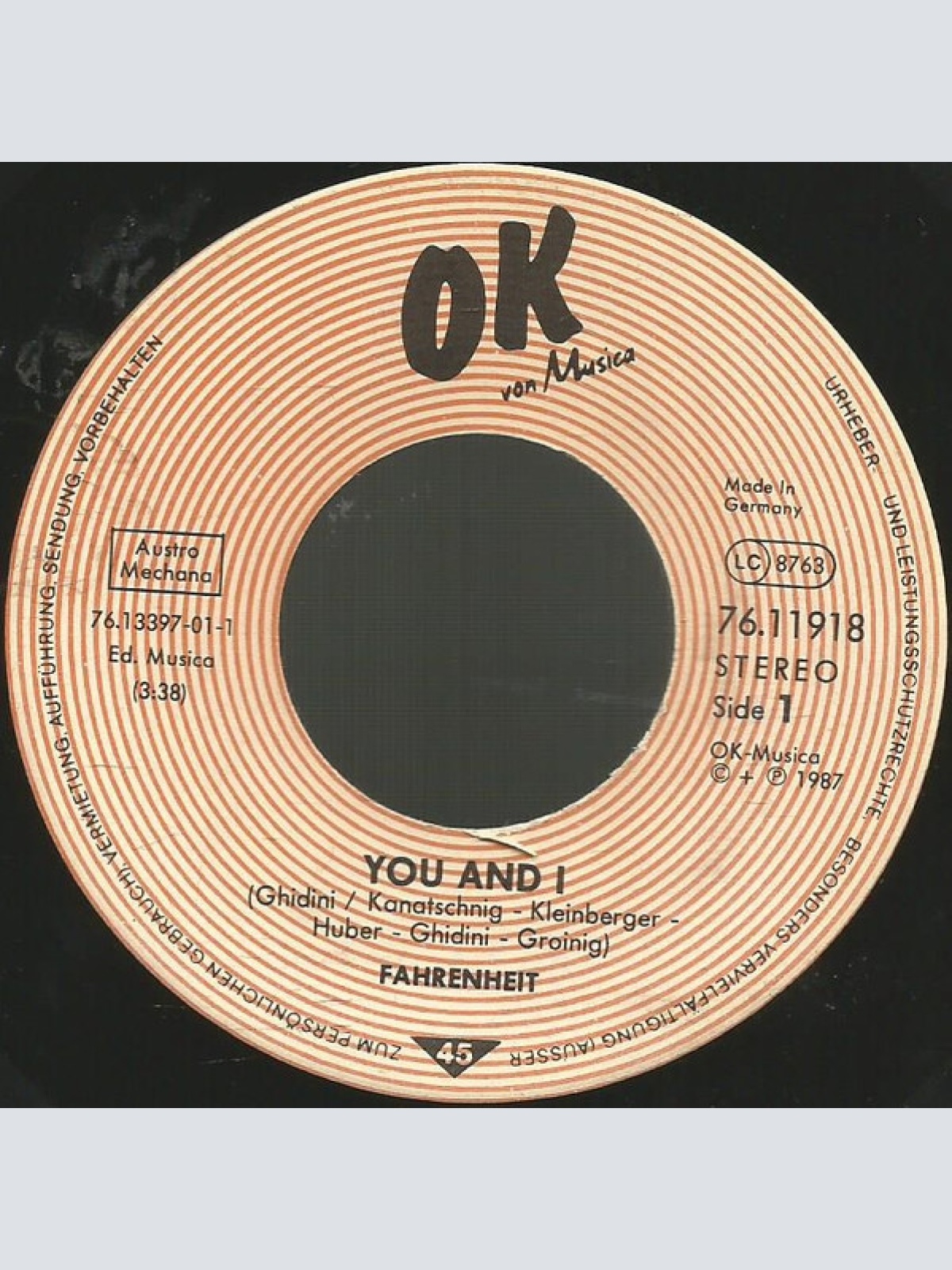 Vinyl / Fahrenheit (2) - You And I