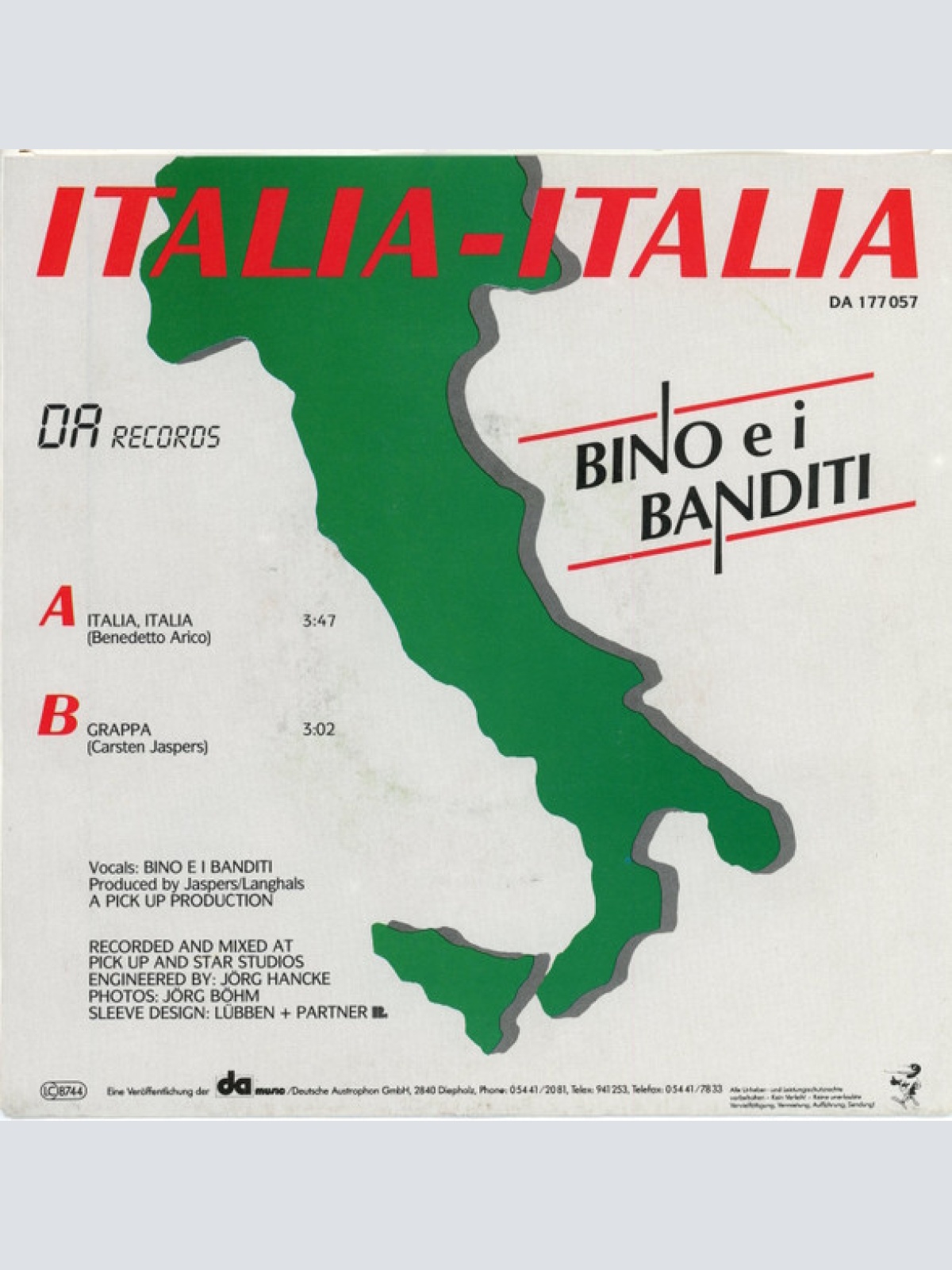 Vinyl / Bino E I Banditi - Italia, Italia