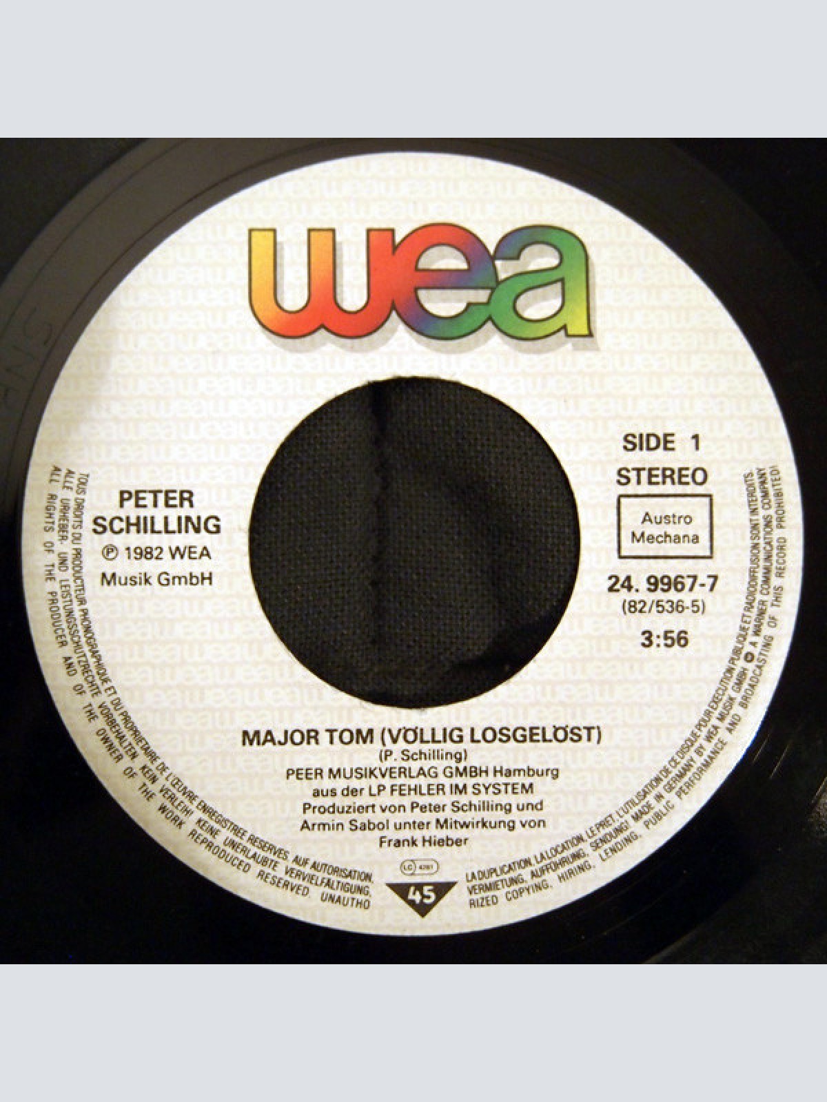 Vinyl / Peter Schilling - Major Tom (Völlig Losgelöst)