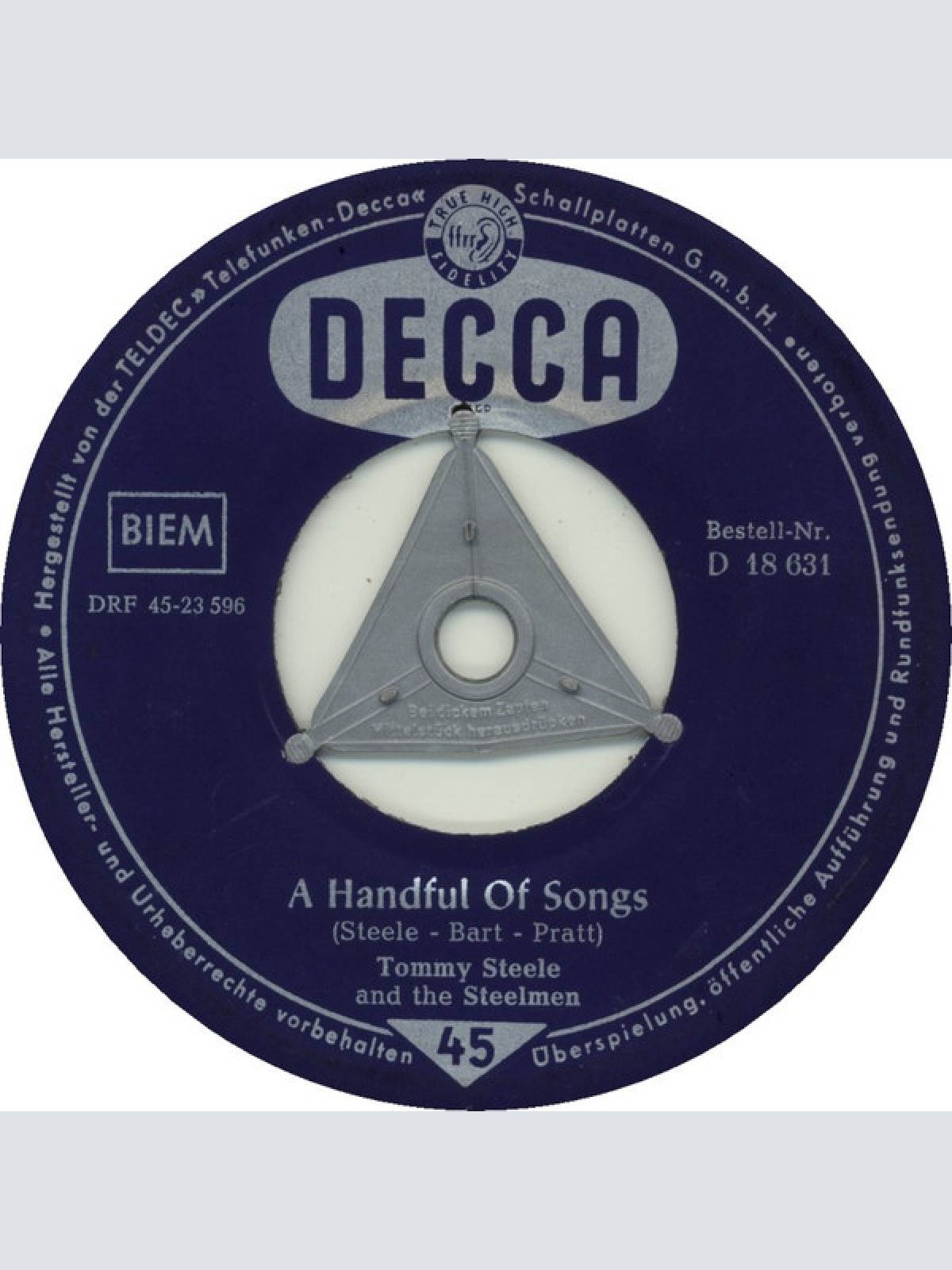 Vinyl / Tommy Steele And The Steelmen - Water, Water