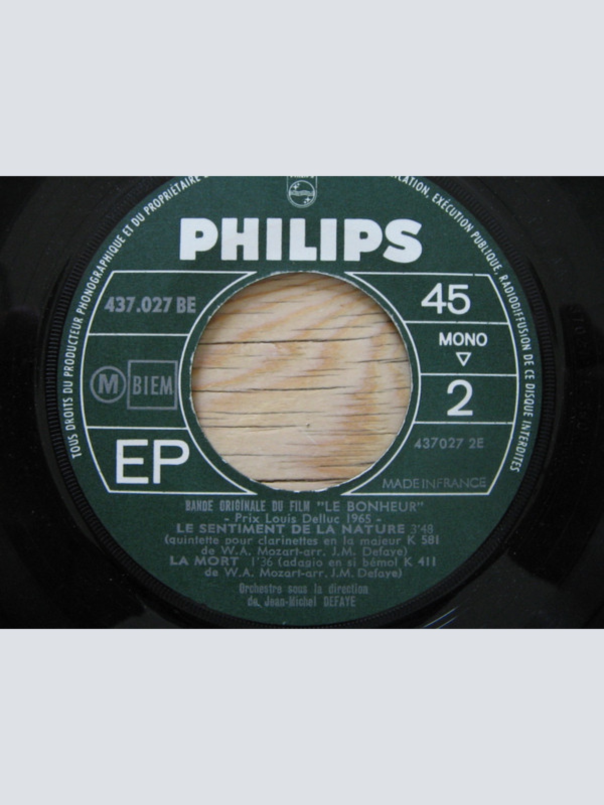 Vinyl / Wolfgang Amadeus Mozart, Jean-Michel Defaye - Le Bonheur - Bande Originale Du Film D'Agnès Varda