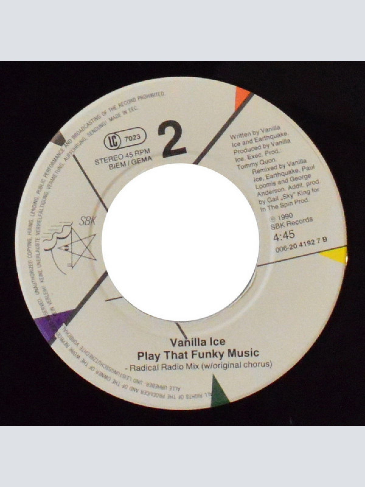 Vinyl / Vanilla Ice - Play That Funky Music