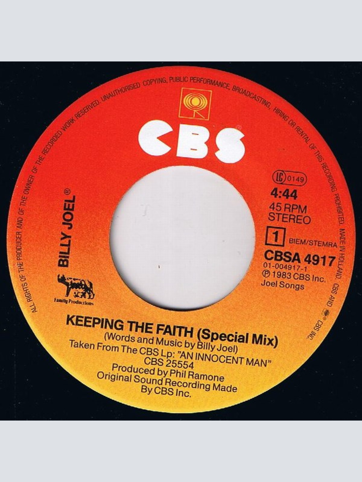 Vinyl / Billy Joel - Keeping The Faith