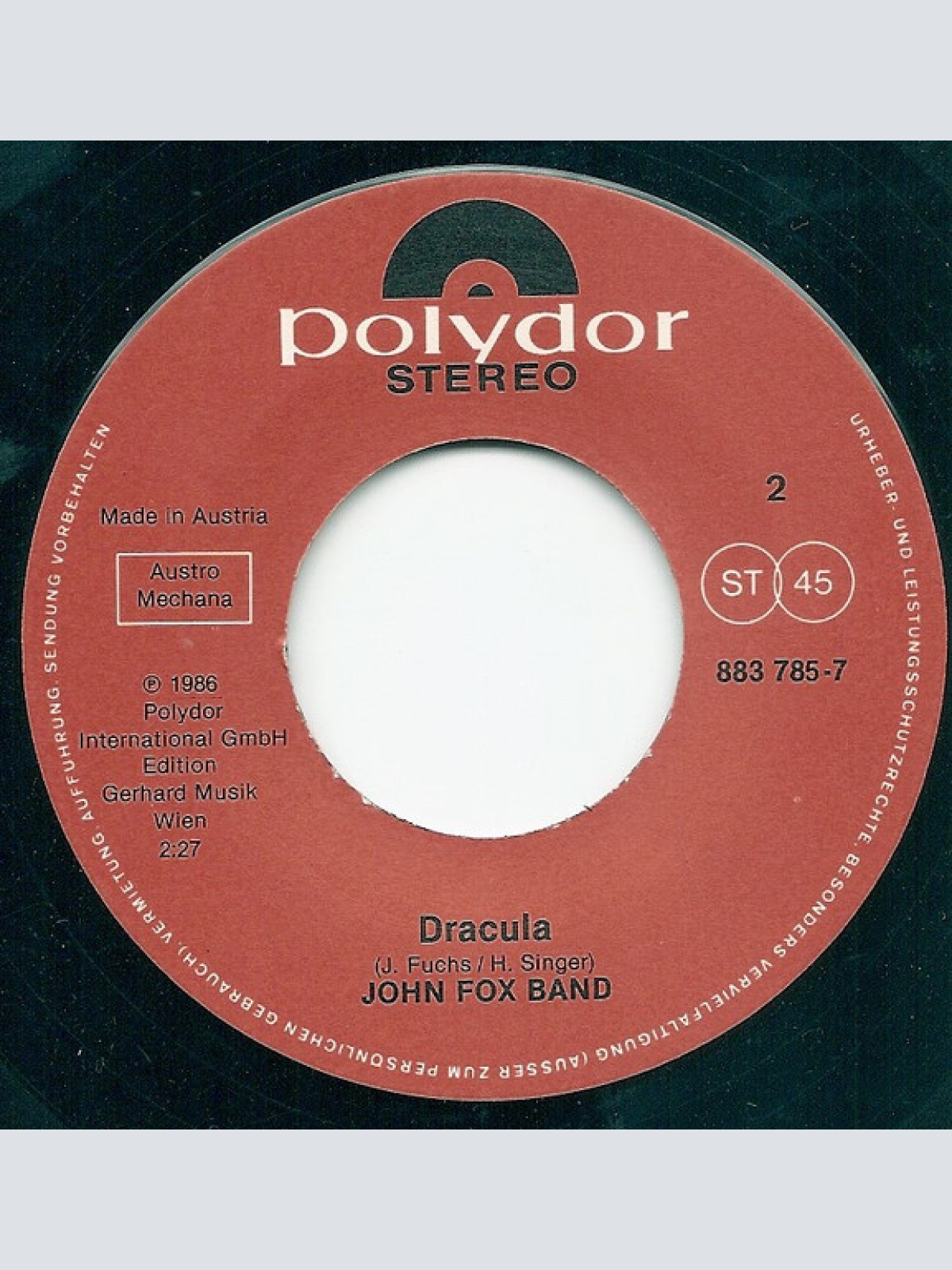 Vinyl / John Fox Band - Schön Is Des G'Fühl