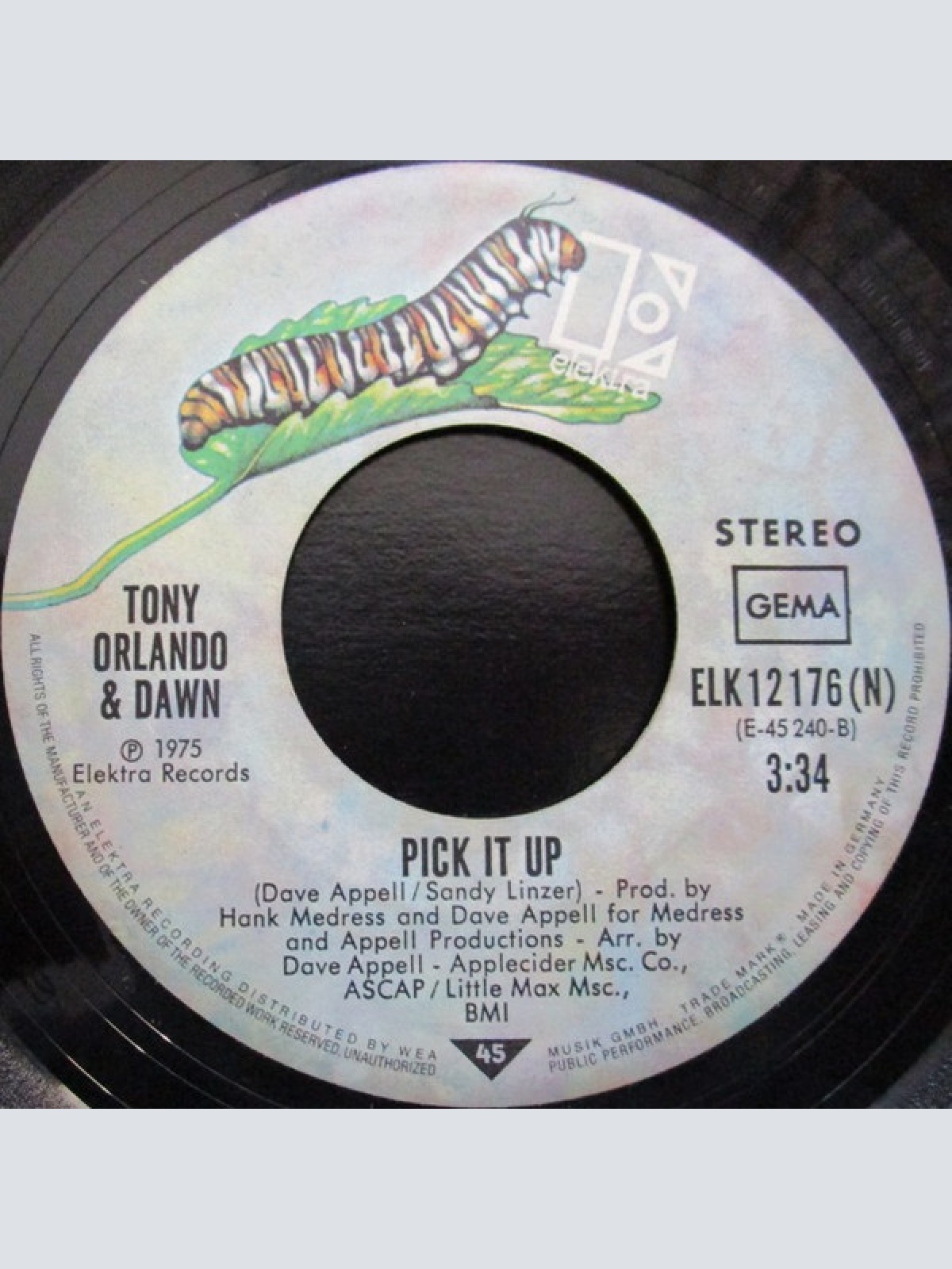 Vinyl / Tony Orlando & Dawn - He Don't Love You (Like I Love You) / Pick iIt Up