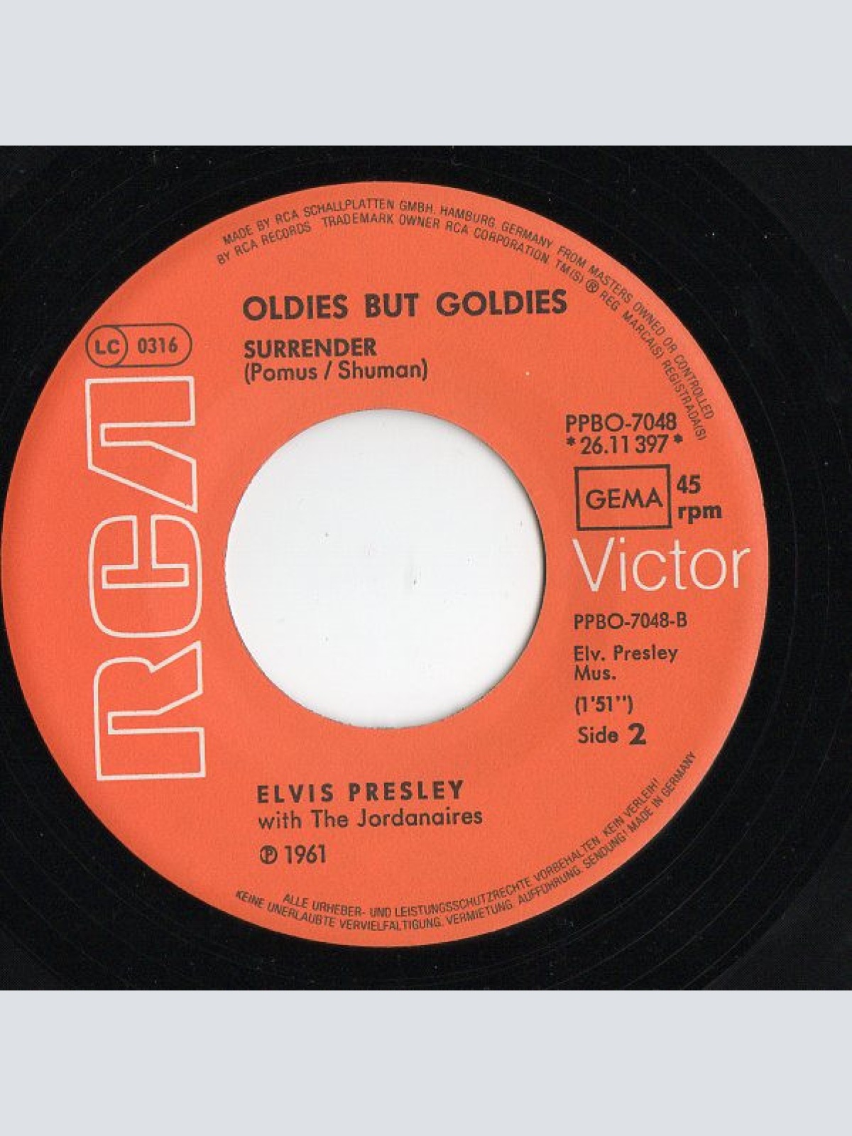 Vinyl / Elvis Presley - Good Luck Charm / Surrender