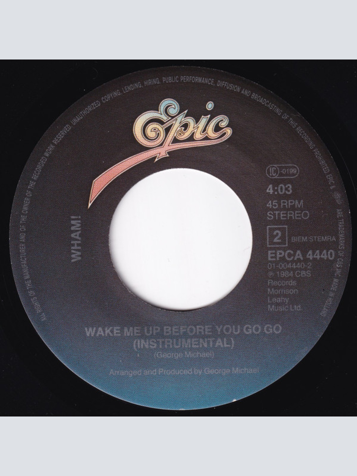 Vinyl / Wham! - Wake Me Up Before You Go-Go