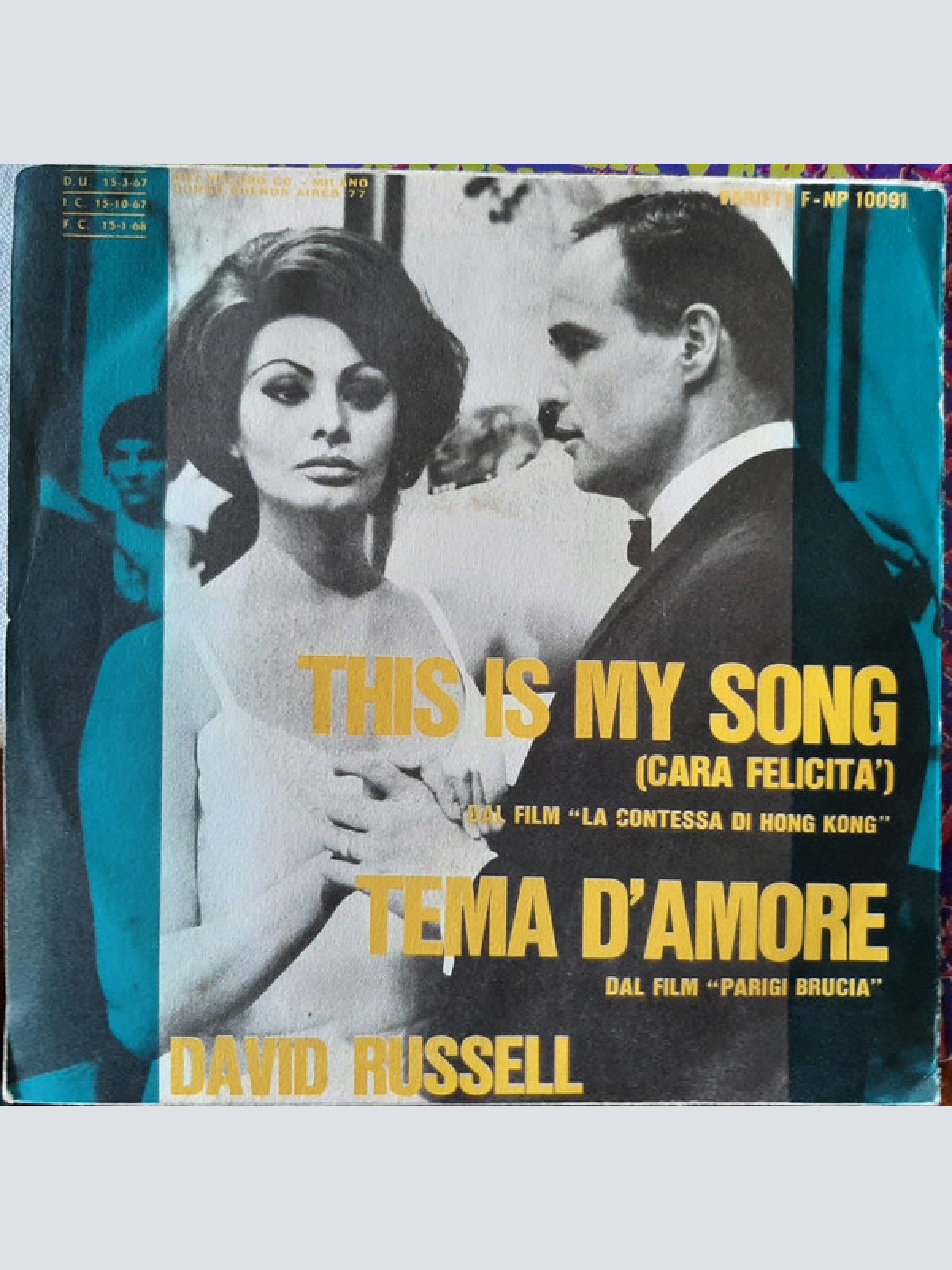 Vinyl / David Russell (17) - This Is My Song (Cara Felicità) / Tema D'Amore
