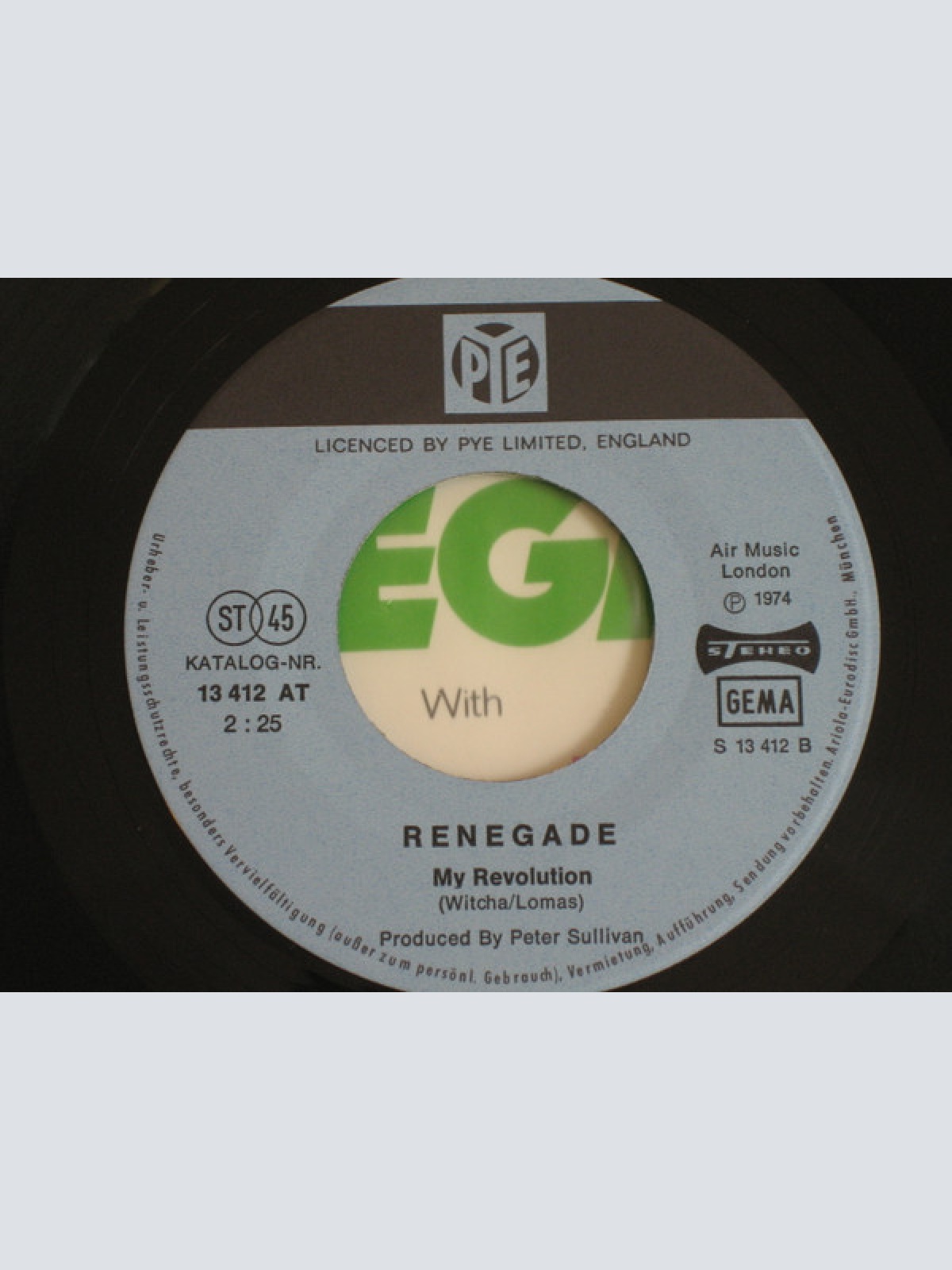 Vinyl / Renegade (10) - A Little Rock 'n' Roll / My Revolution