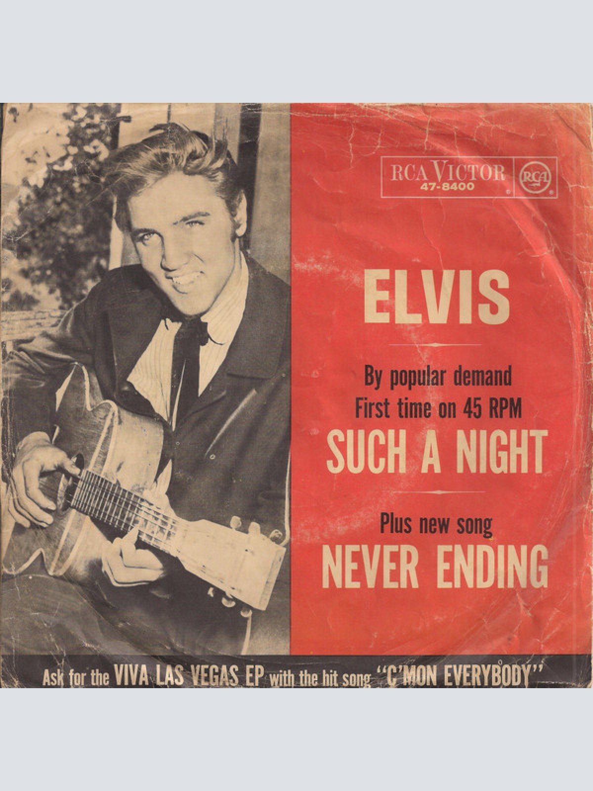Vinyl / Elvis Presley With The Jordanaires - Such A Night / Never Ending