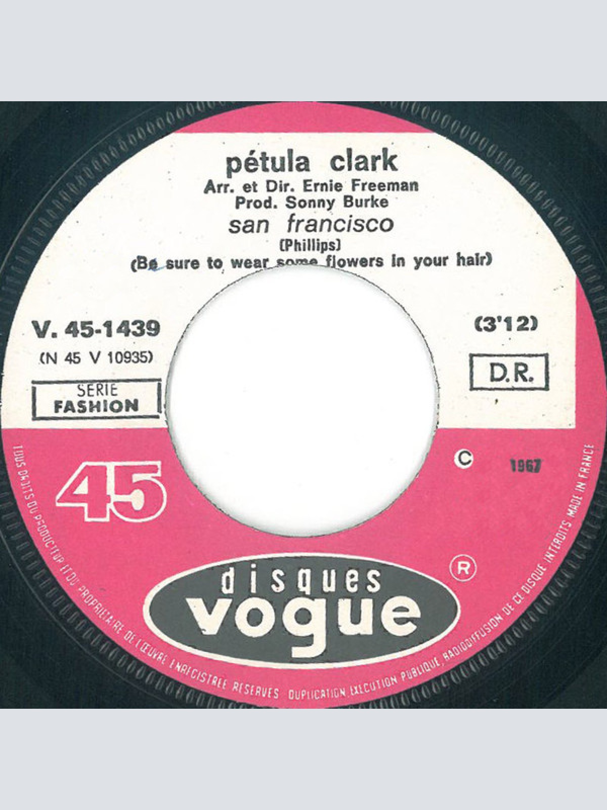 Vinyl / Petula Clark - San Francisco (Be Sure To Wear Some Flowers In Your Hair)