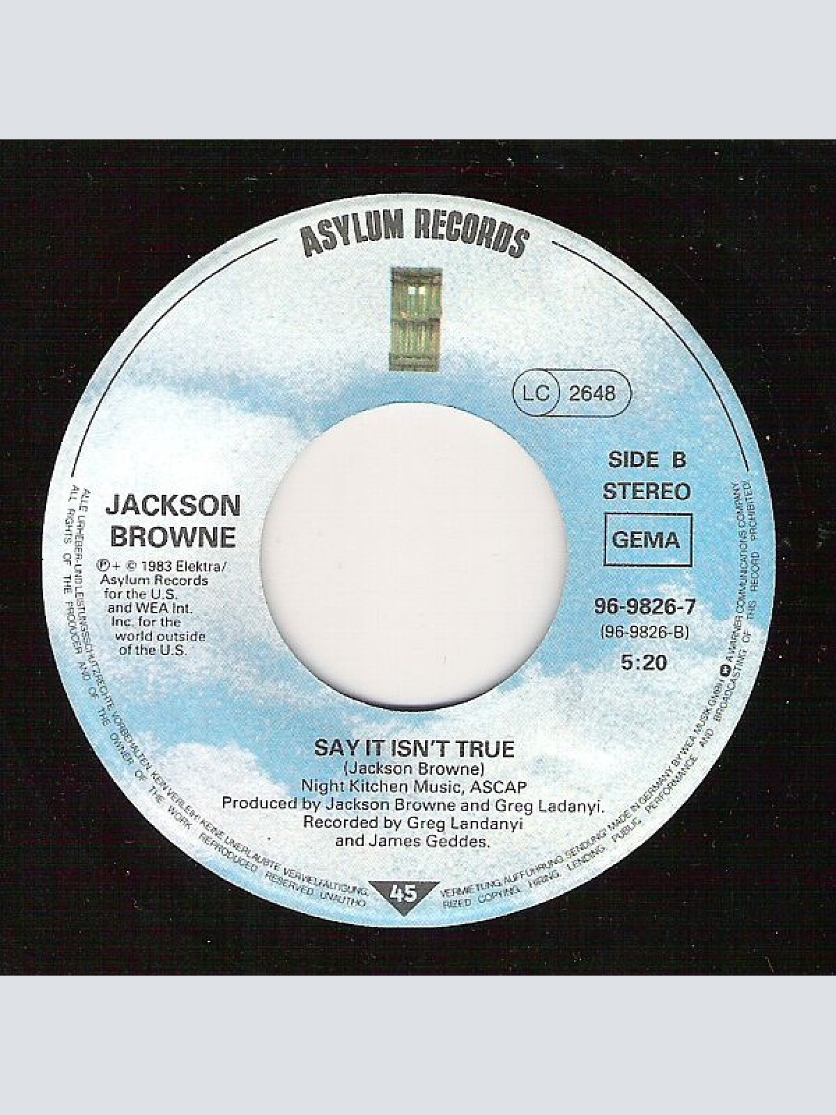 Vinyl / Jackson Browne - Lawyers In Love