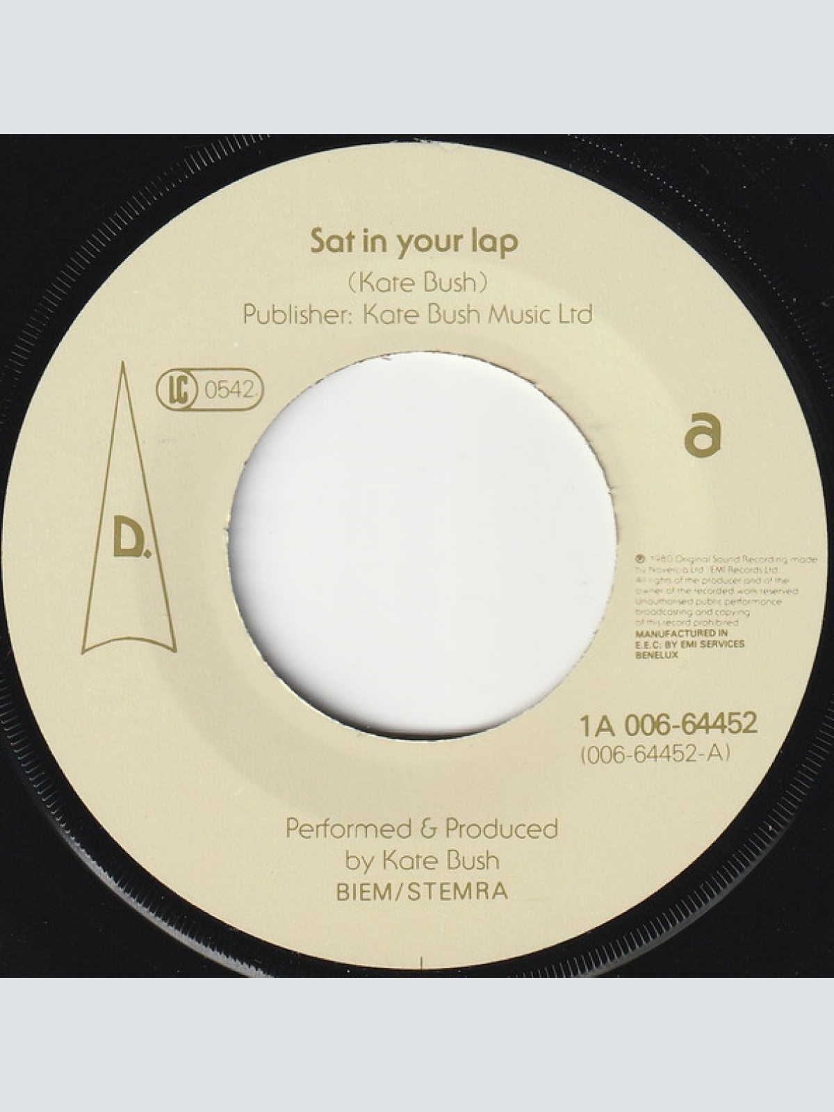 Vinyl / Kate Bush - Sat In Your Lap.