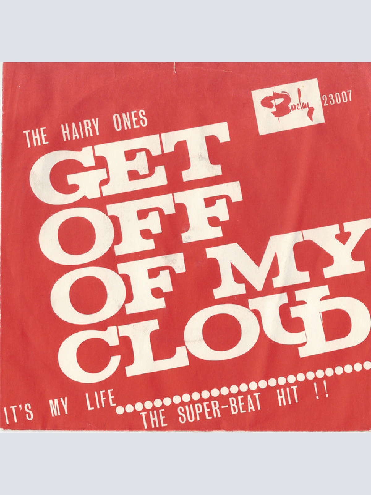 Vinyl / The Hairy Ones - Get Off Of My Cloud / It's My Life