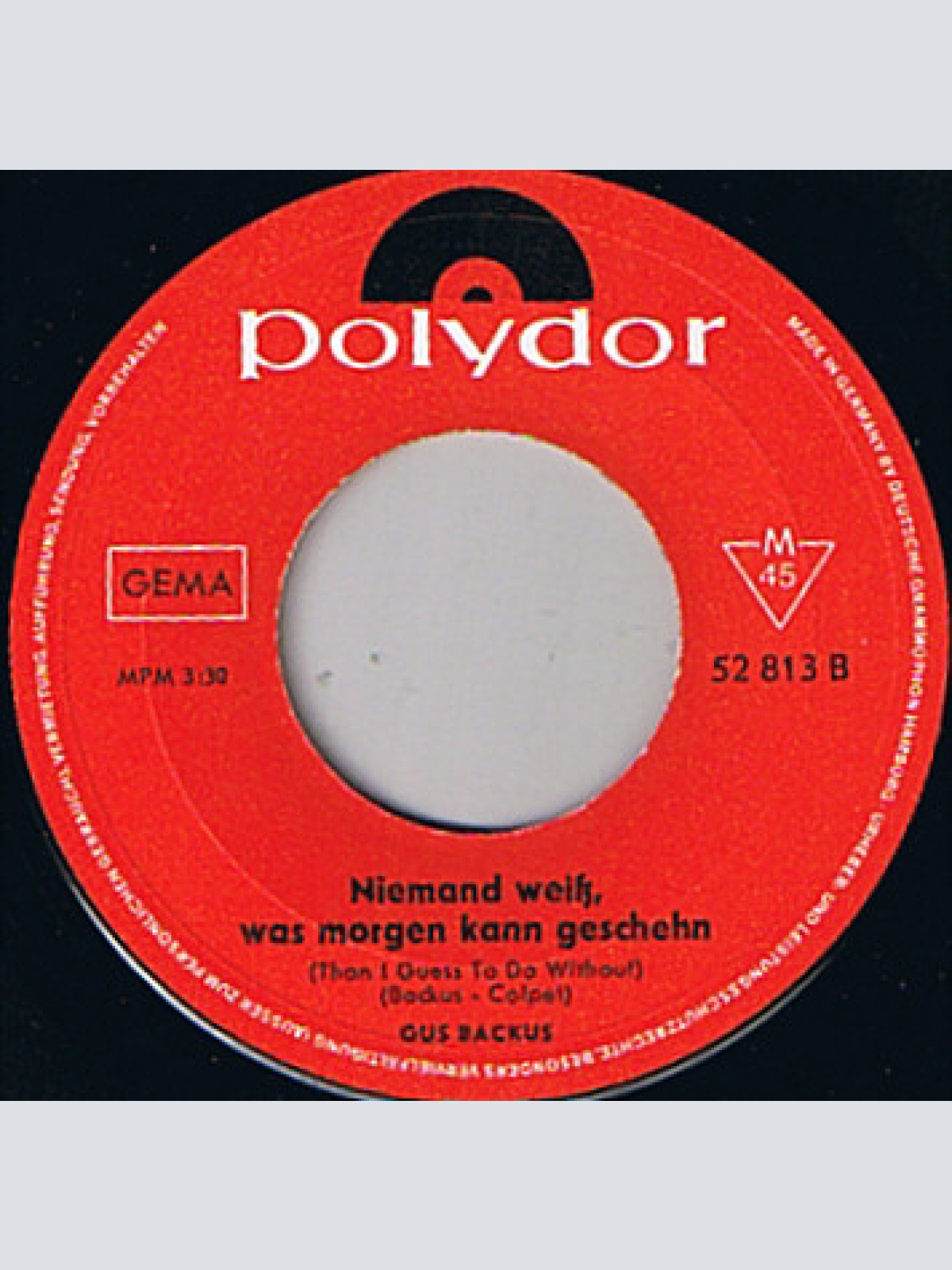 Vinyl / Gus Backus - Memories Of Heidelberg