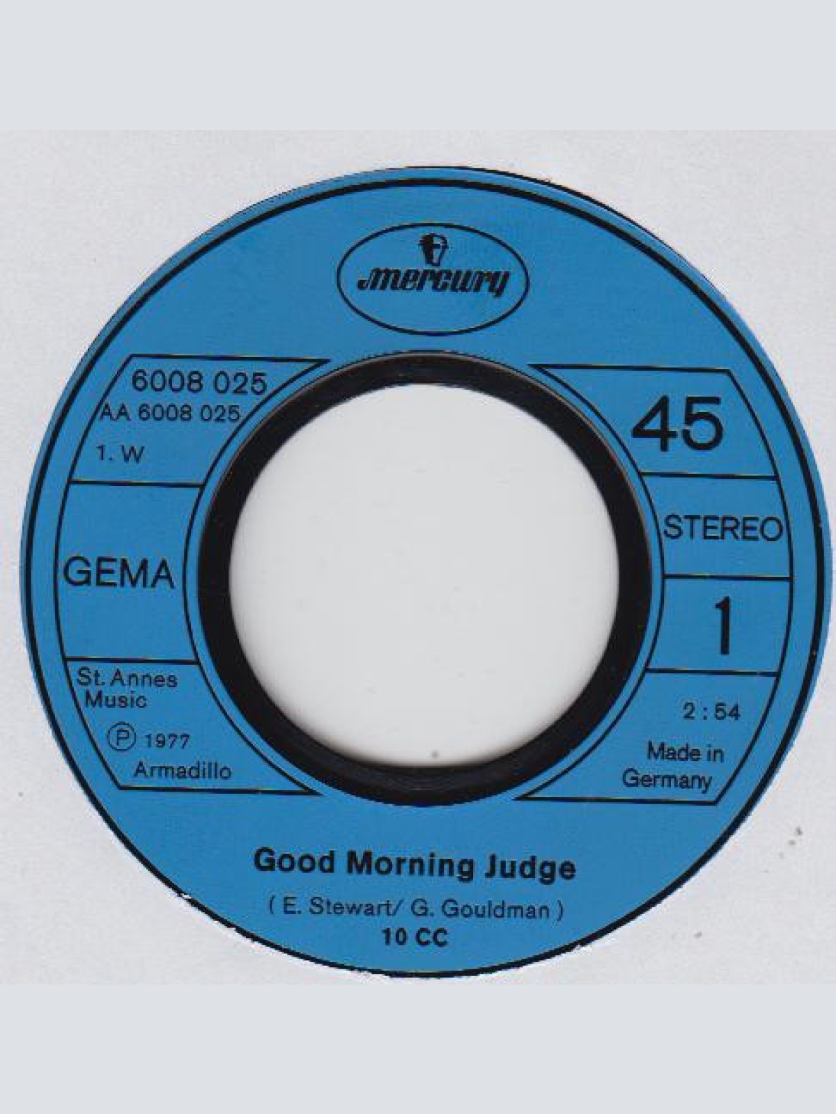 Vinyl / 10cc - Good Morning Judge