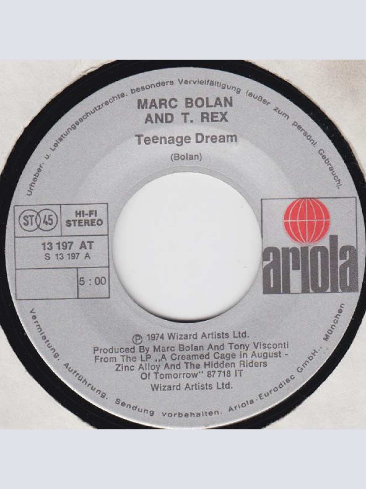 Vinyl / Marc Bolan + T. Rex - Teenage Dream / Mad Donna