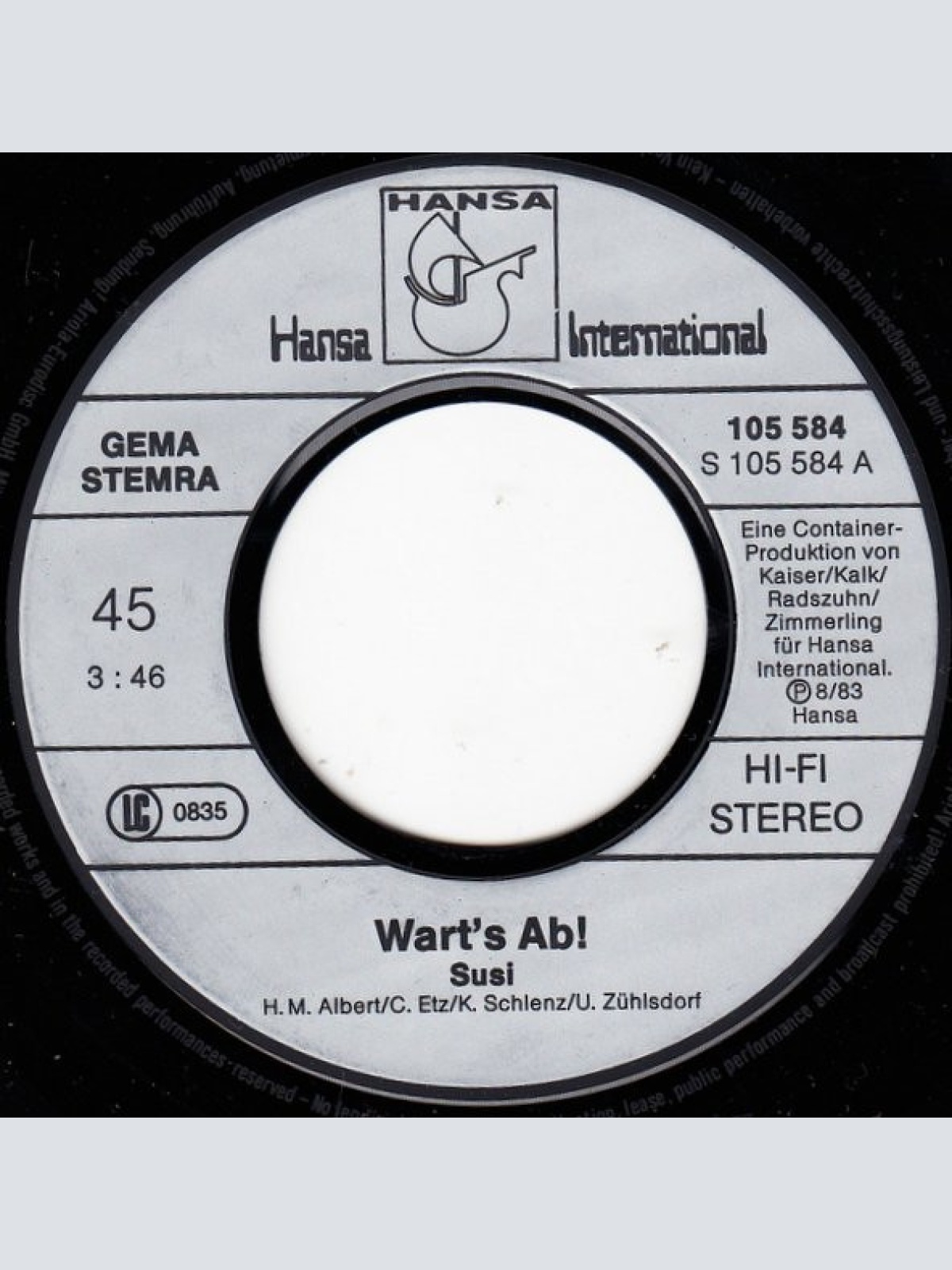 Vinyl / Wart's Ab! - Susi