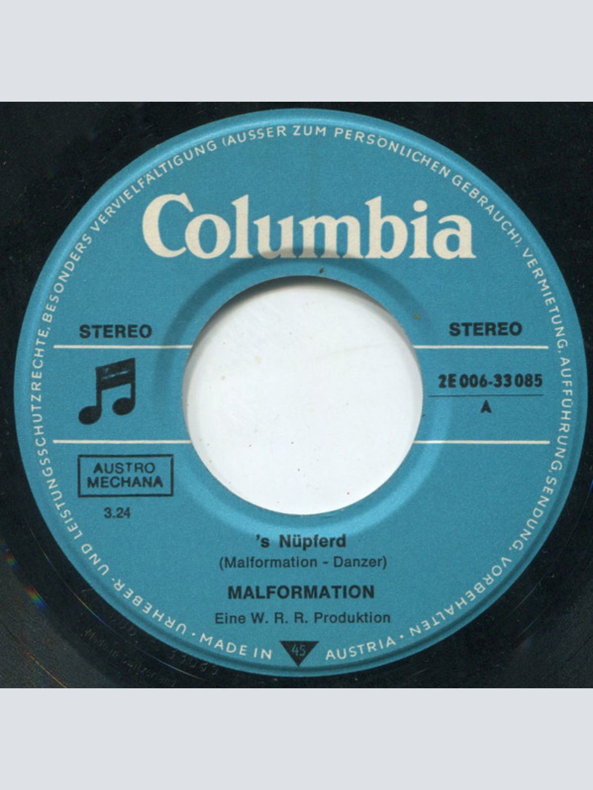 Vinyl / Malformation - 'S Nüpferd / Wann Der Wiener Neger War