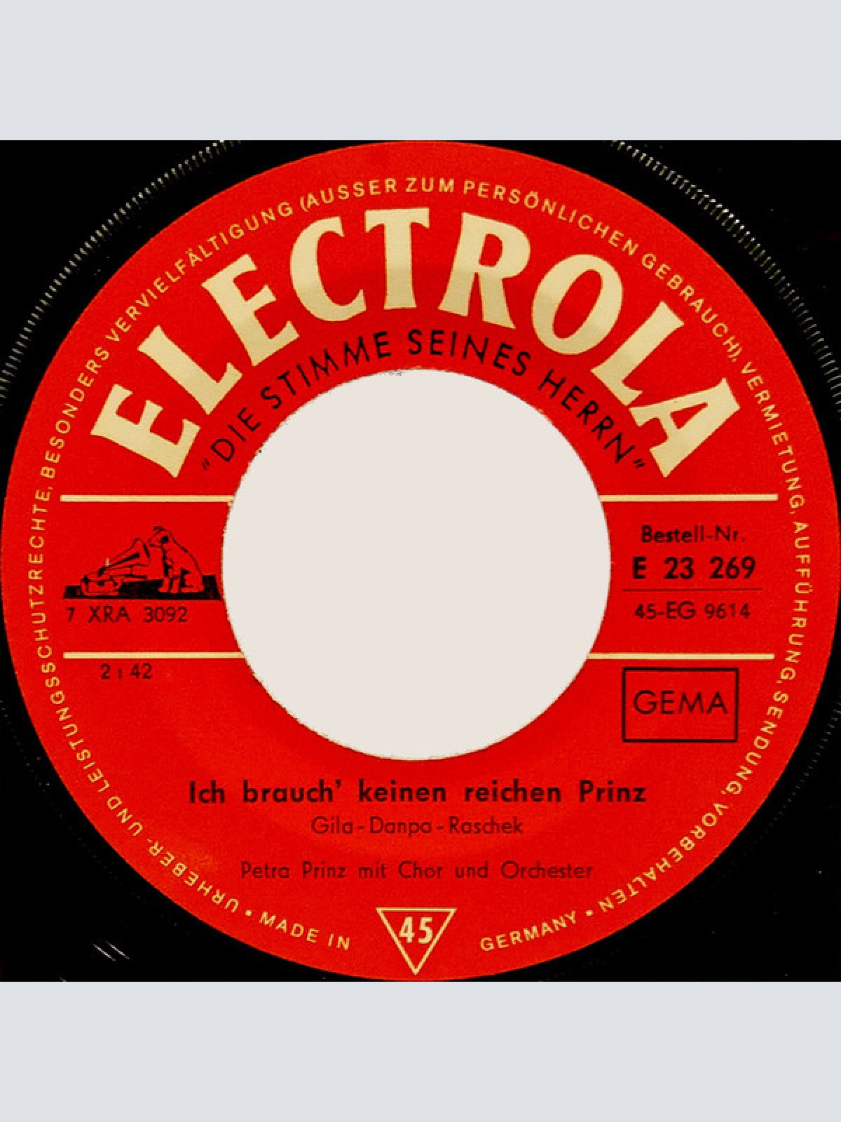 Vinyl / Petra Prinz - Und Die Sterne Seh'n Dir Zu / Ich Brauch' Keinen Reichen Prinz