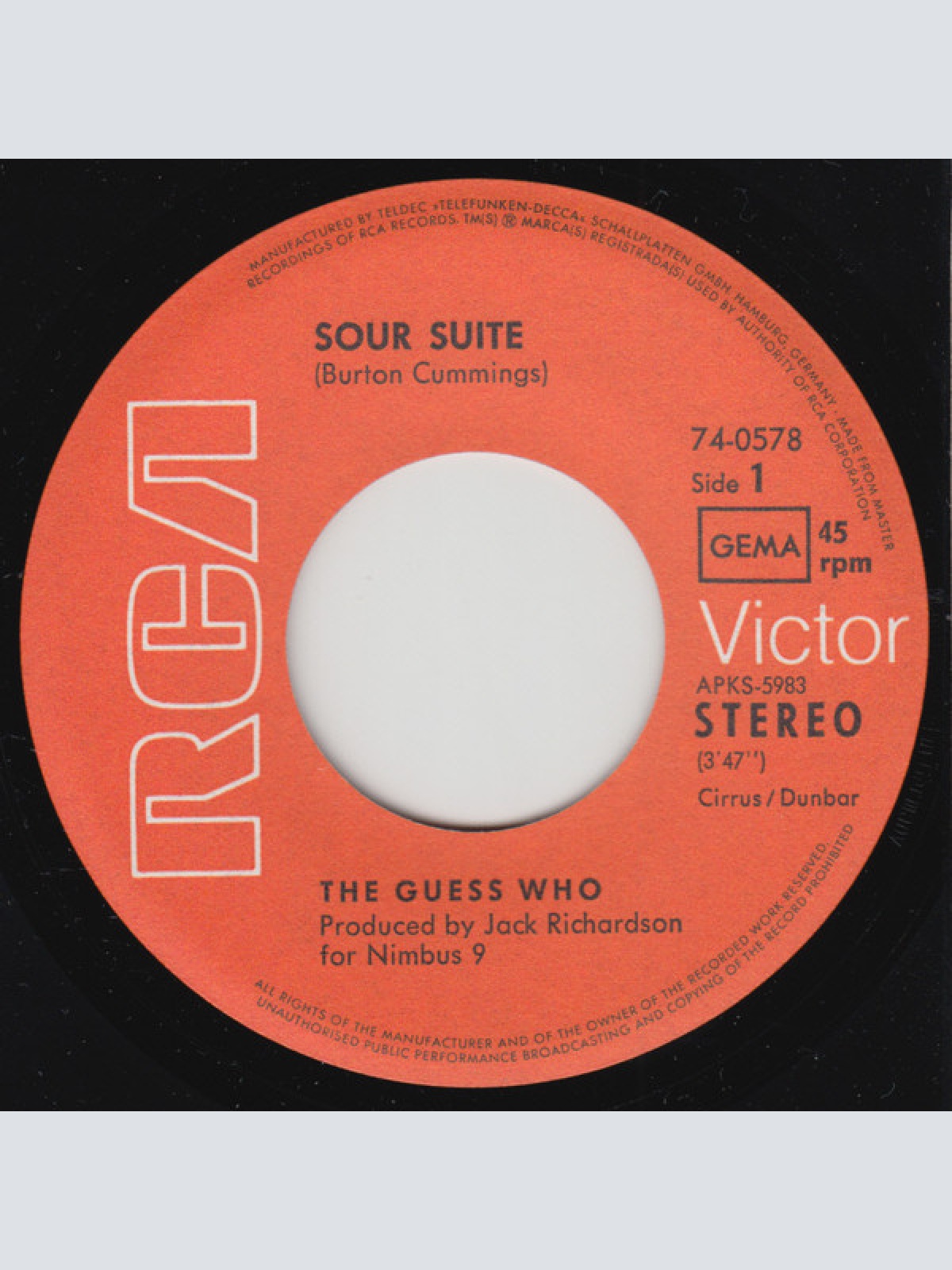 Vinyl / The Guess Who - Sour Suite