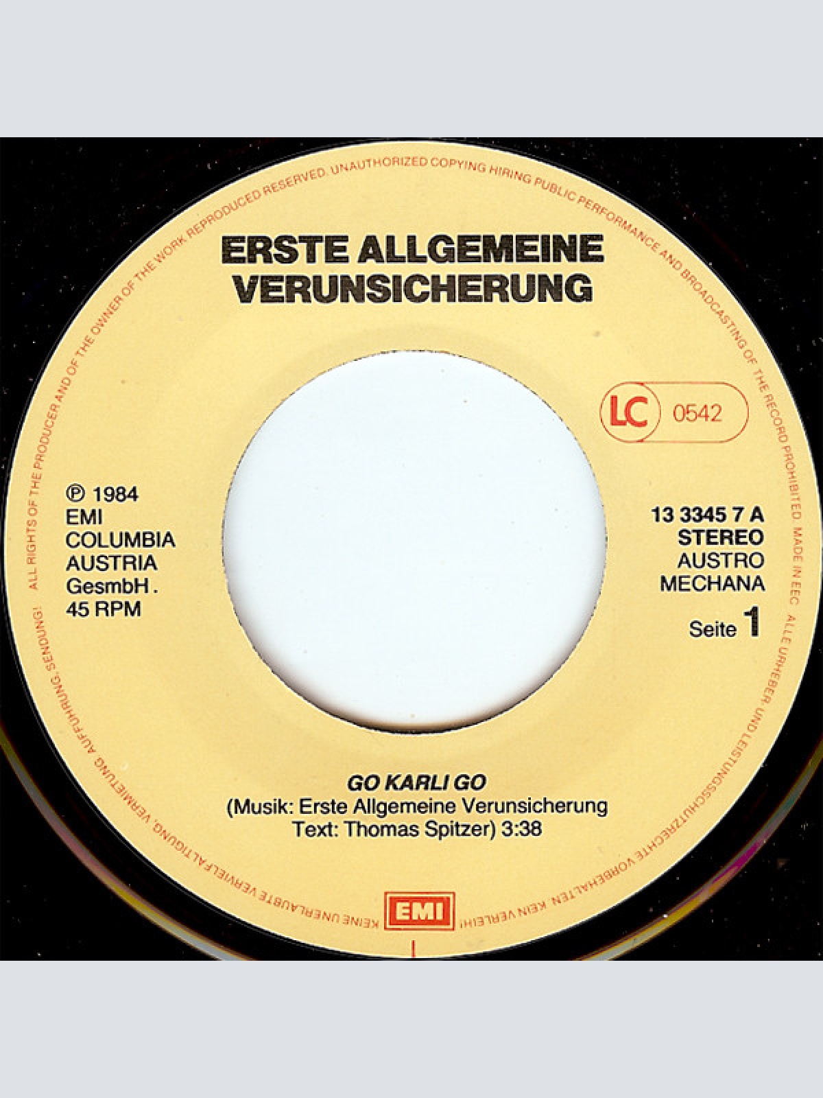 Vinyl / Erste Allgemeine Verunsicherung* - Go Karli Go / Wir Jetten