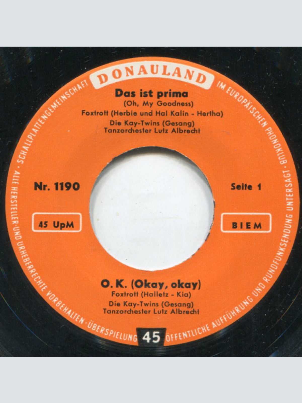 Vinyl / Die Kay Twins* / Susanne Adorjan - Das Ist Prima / O.K. (Okay, Okay) / Na, Baby, Wie Geht's / My Happiness