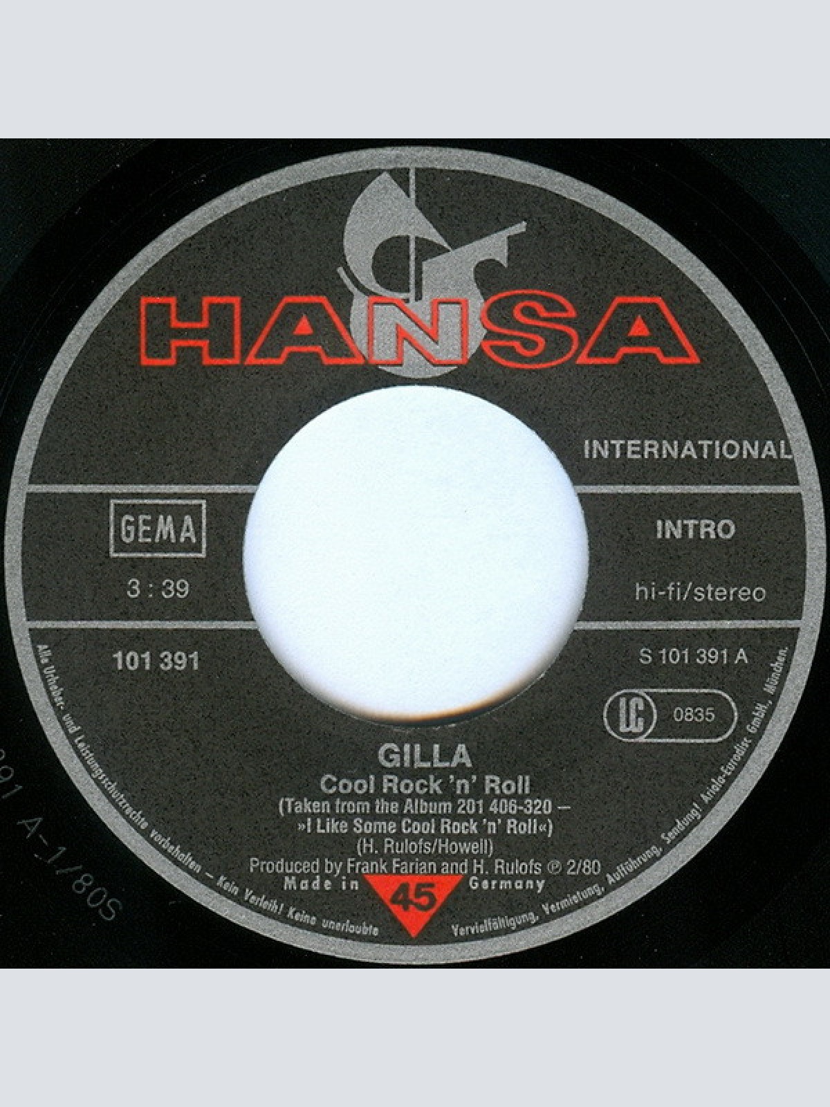 Vinyl / Gilla - Cool Rock 'n' Roll