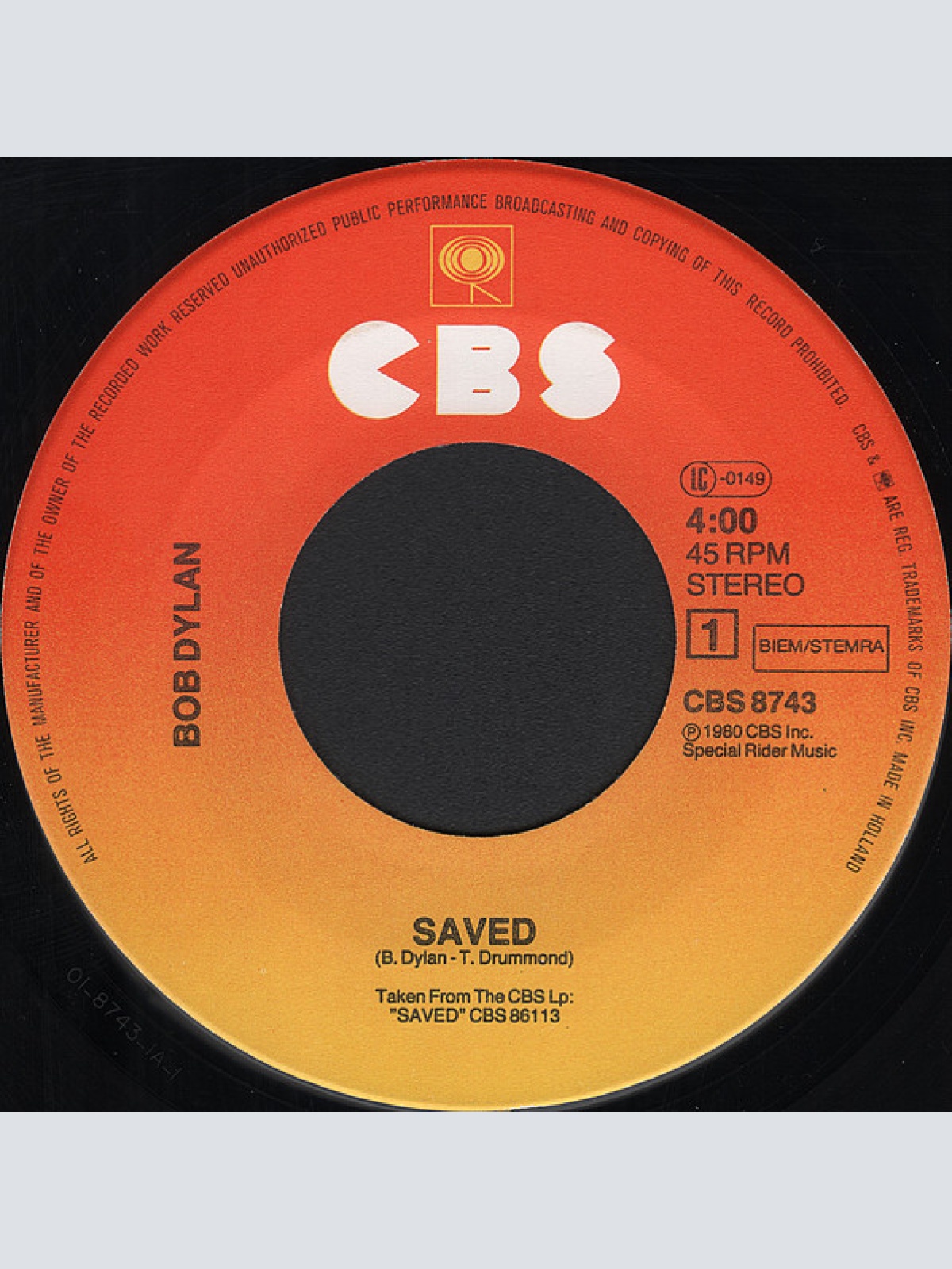 Vinyl / Bob Dylan - Saved