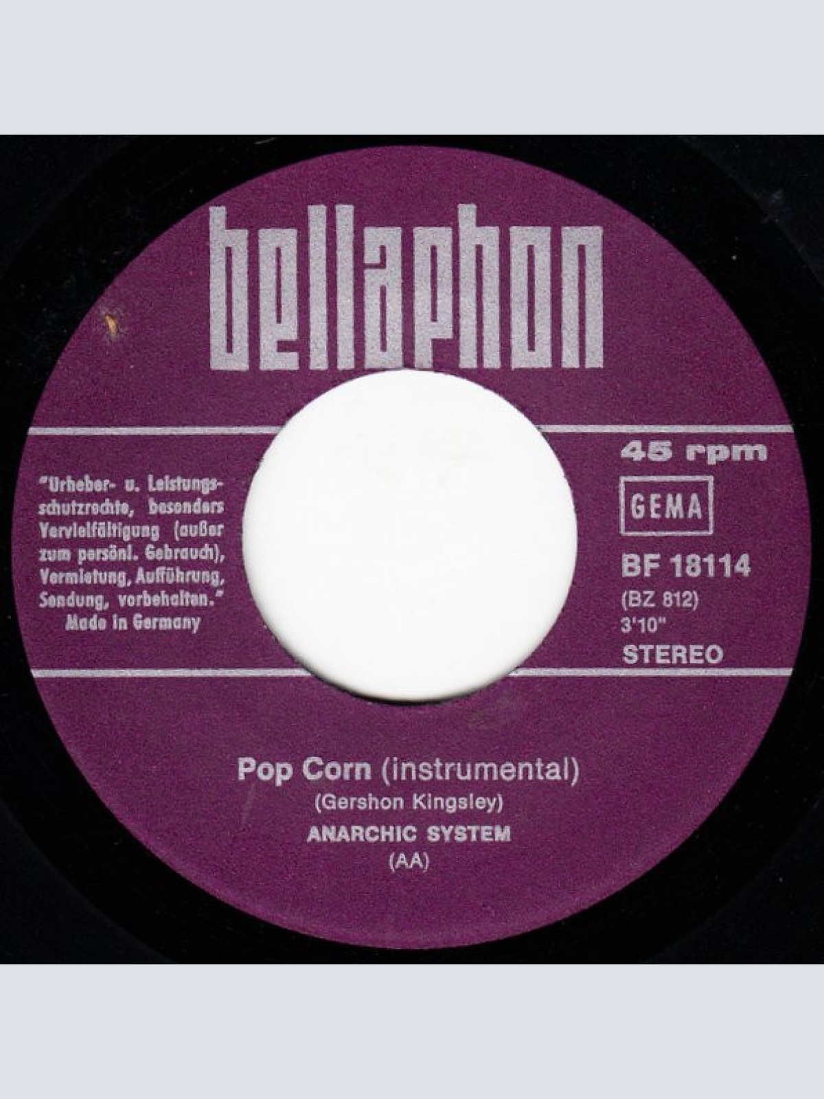 Vinyl / Anarchic System - Pop Corn