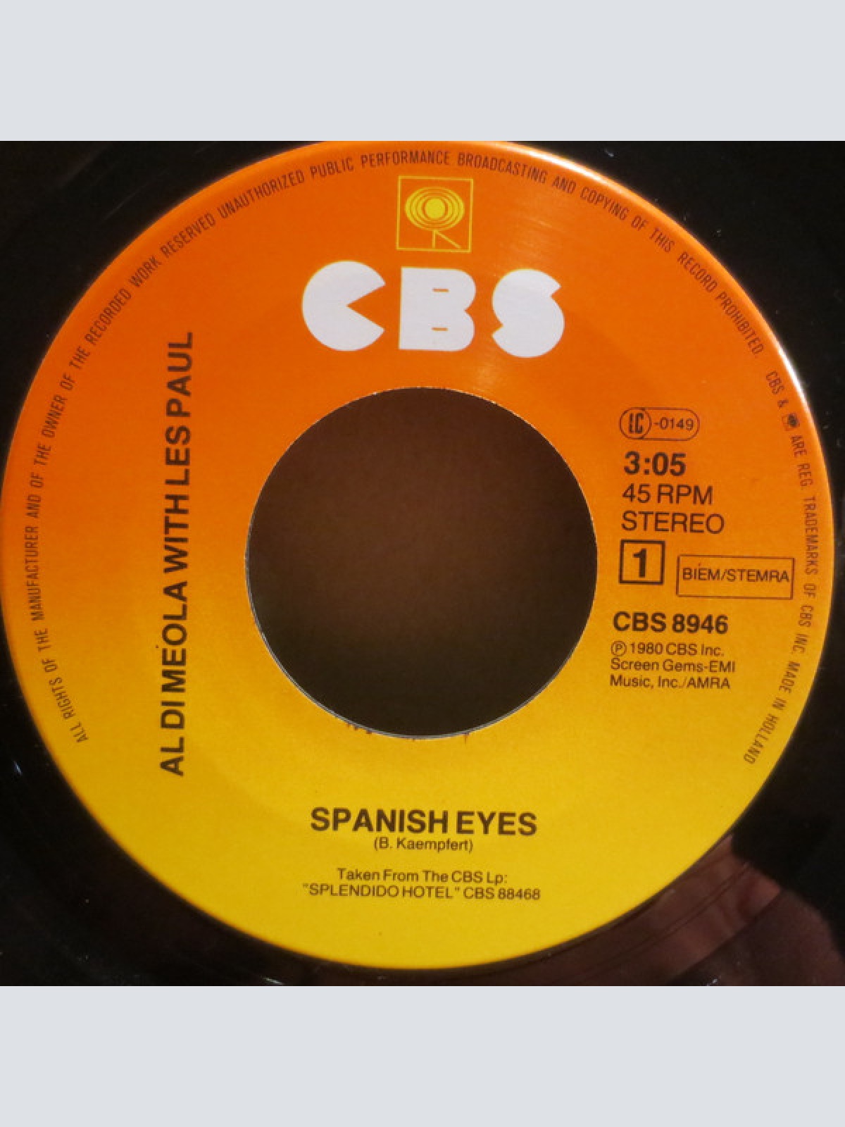 Vinyl / Al Di Meola Performed With Les Paul - Spanish Eyes