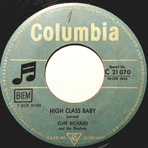 Vinyl / Cliff Richard With The Drifters* - High Class Baby / My Feet Hit The Ground