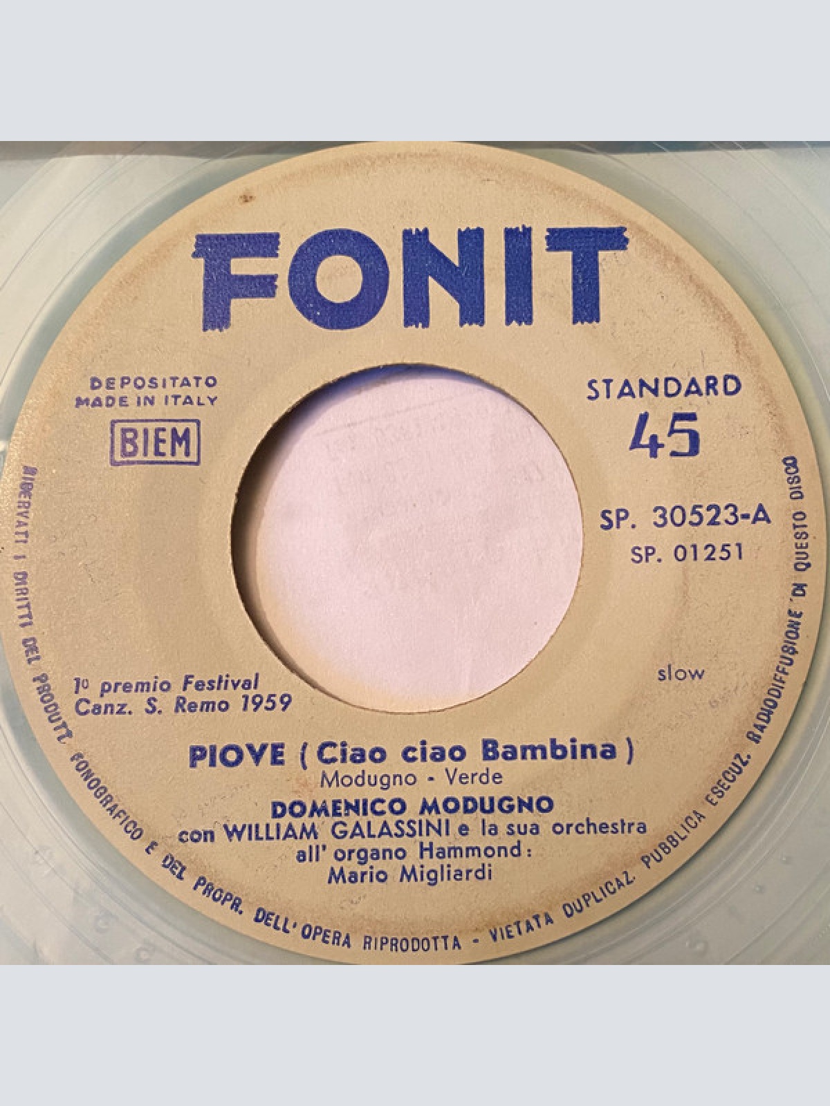 Vinyl / Domenico Modugno - Piove (Ciao Ciao Bambina)