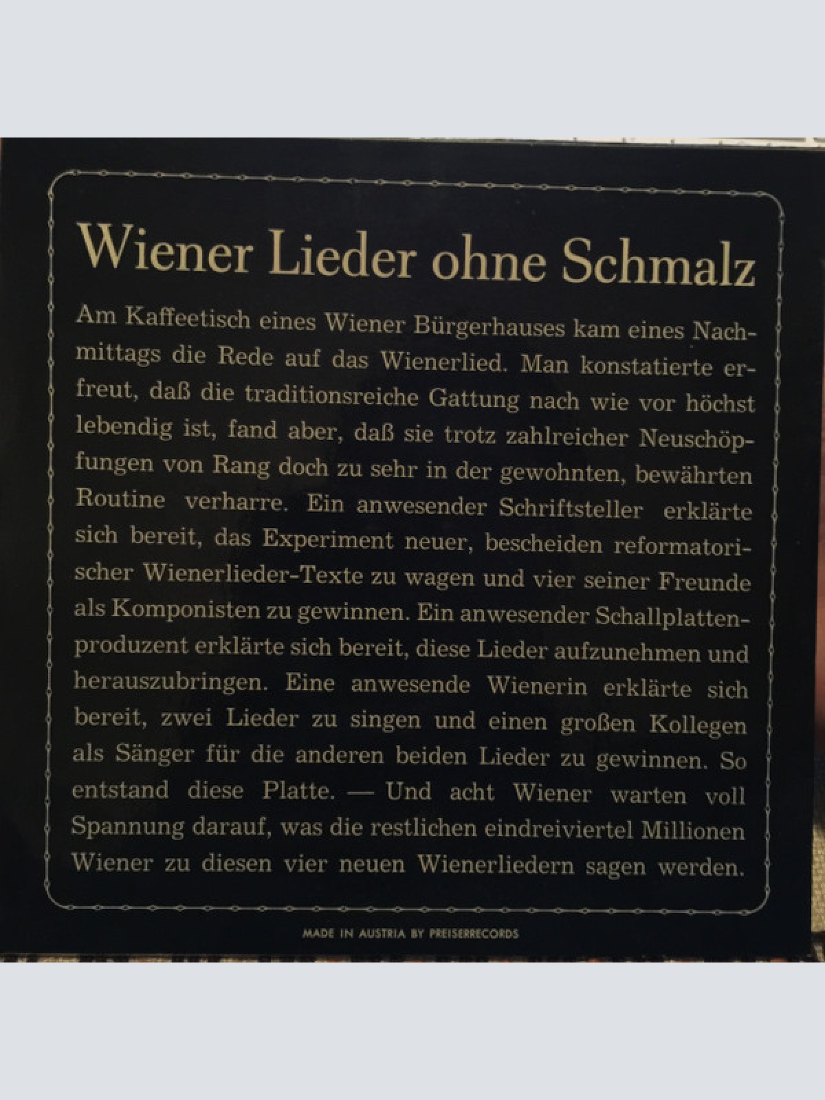 Vinyl / Elfriede Ott Und Julius Patzak - Wienerlieder Ohne Schmalz