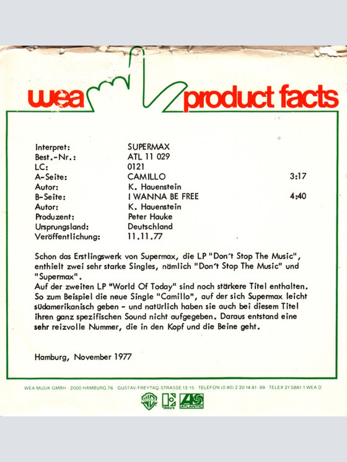 Vinyl / Supermax - Camillo