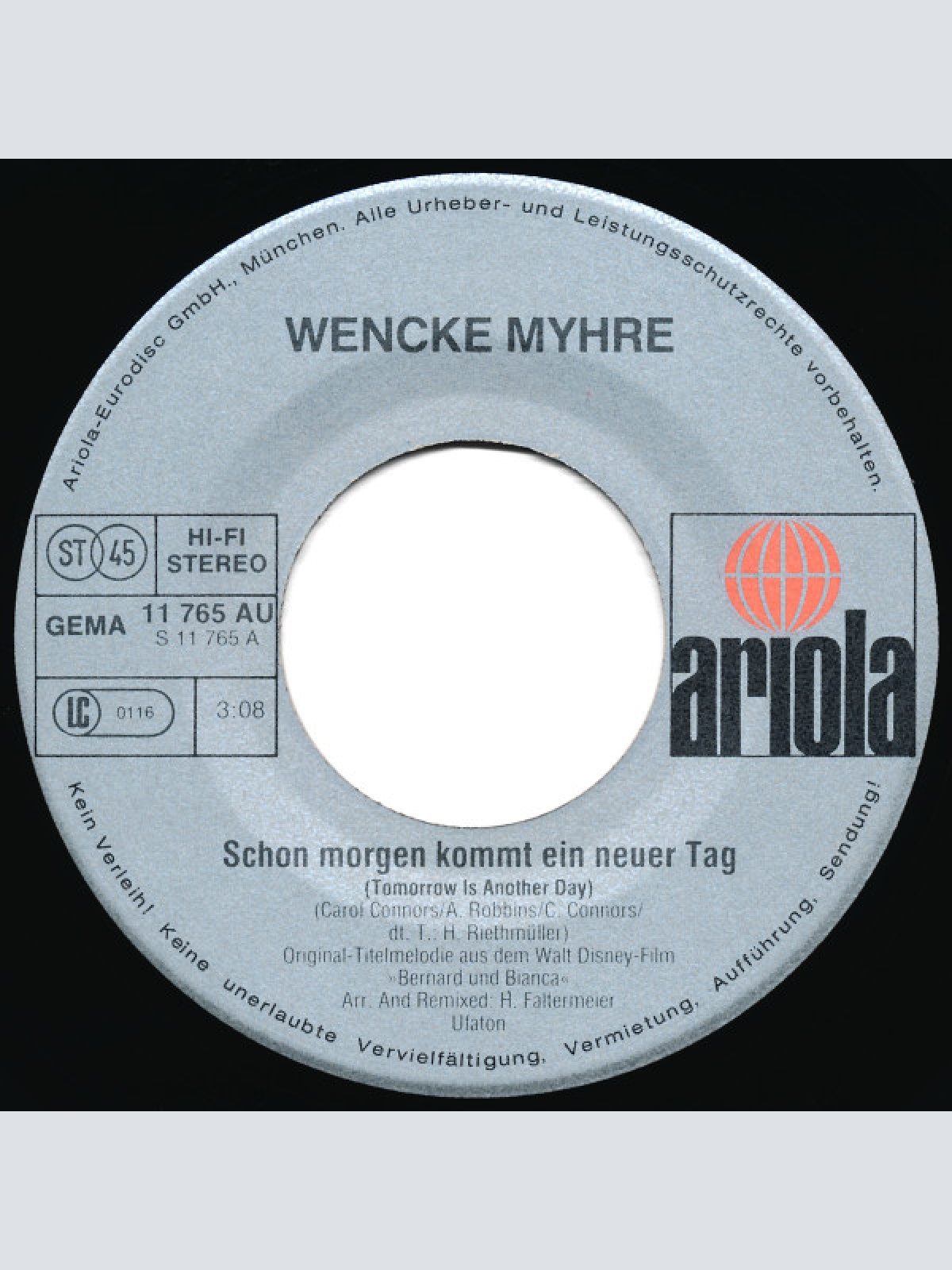 Vinyl / Wencke Myhre - Schon Morgen Kommt Ein Neuer Tag