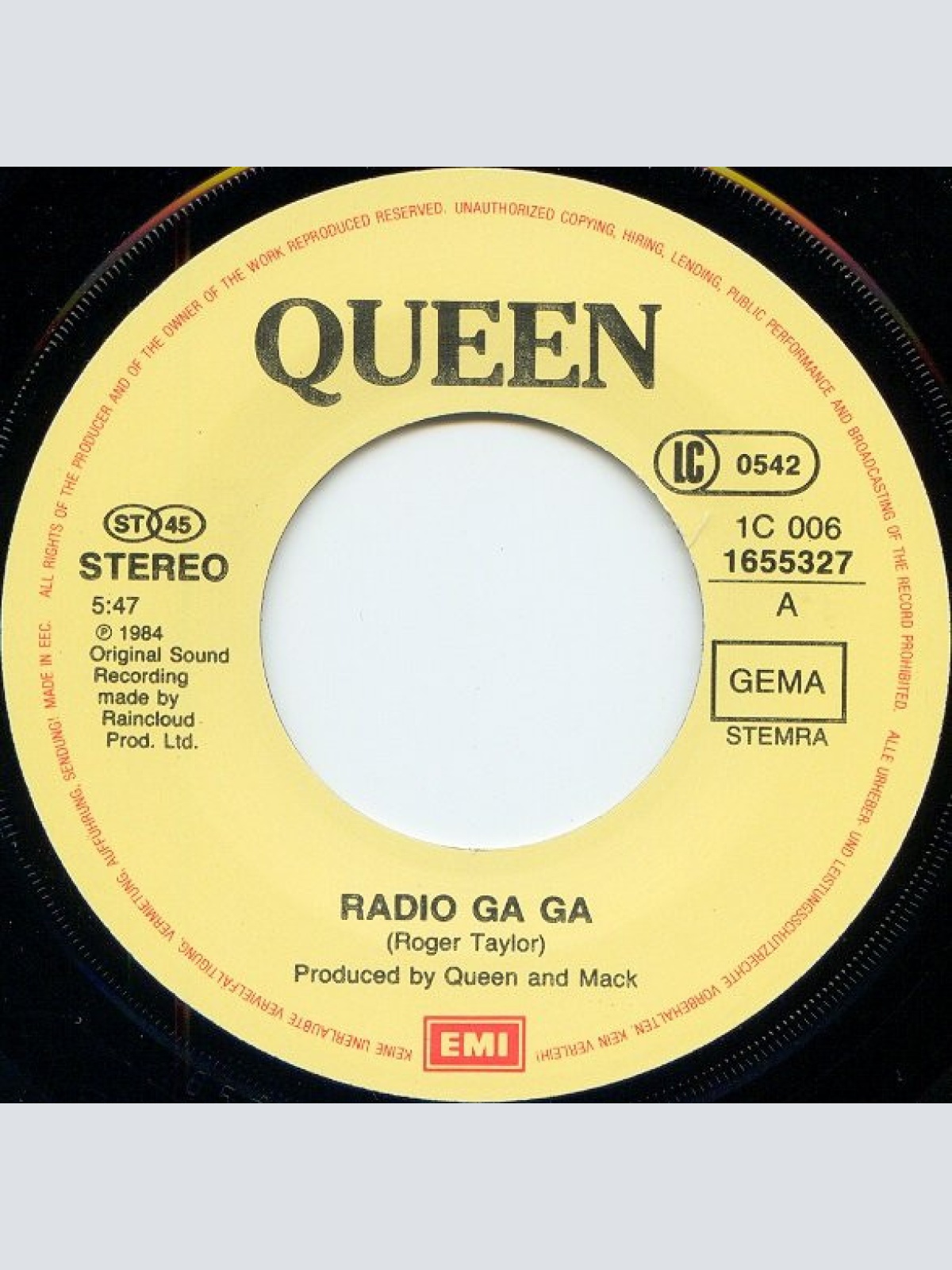 Vinyl / Queen - Radio Ga Ga