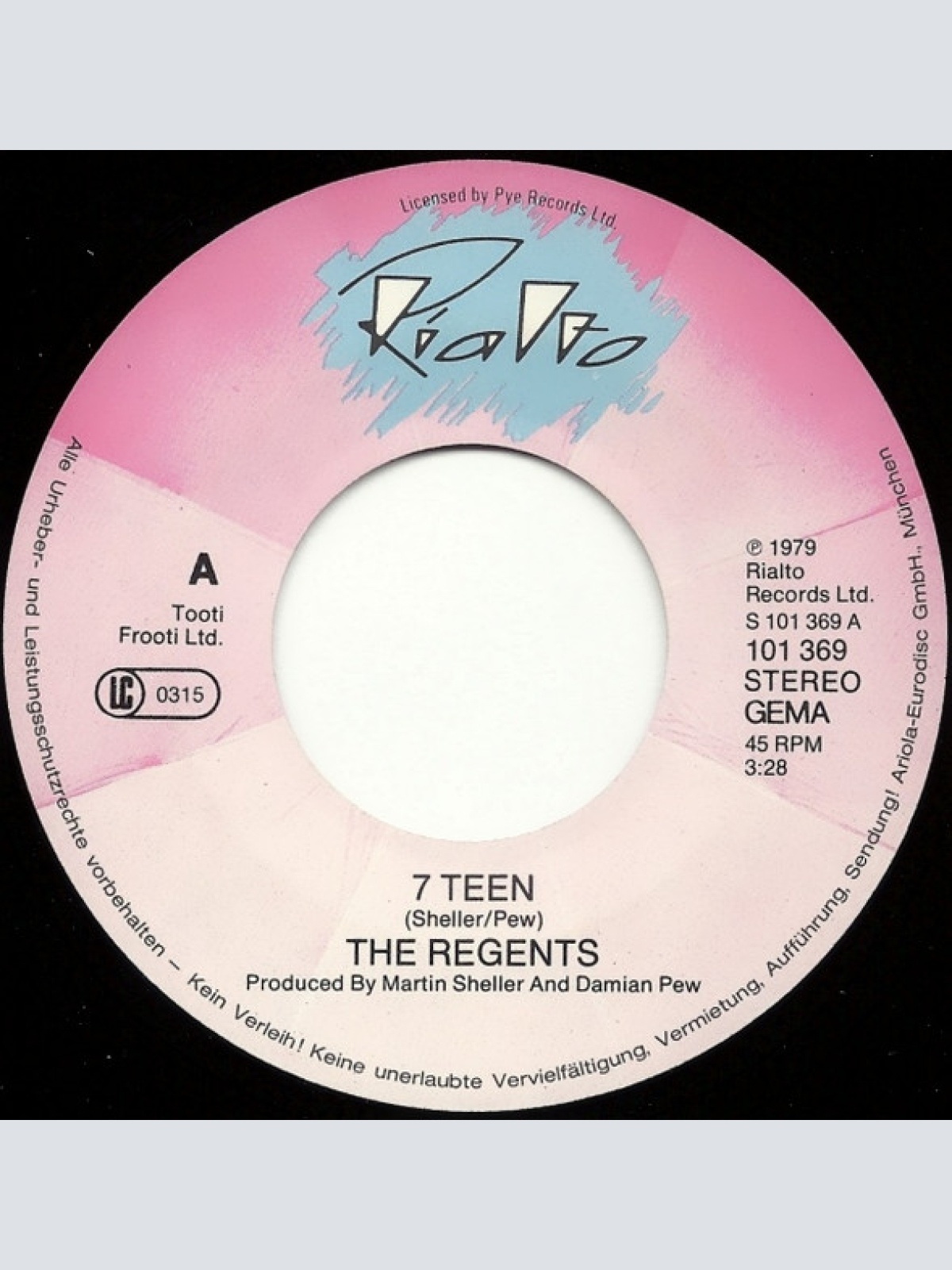 Vinyl / The Regents - 7 Teen