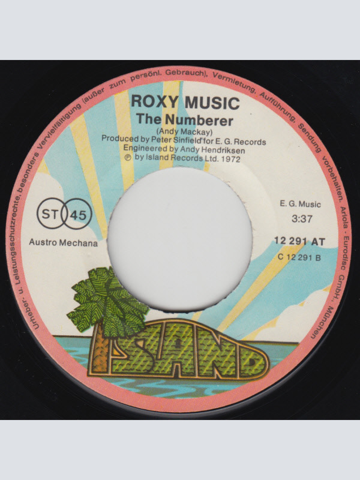Vinyl / Roxy Music - Virginia Plain / The Numberer