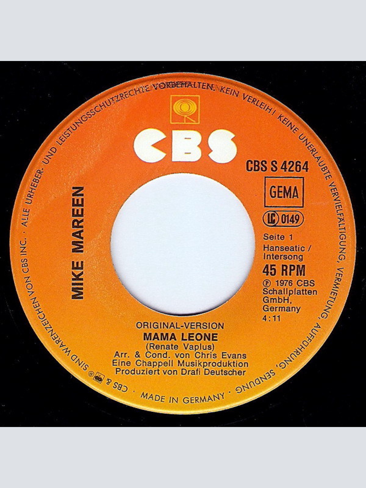 Vinyl / Mike Mareen - Mama Leone