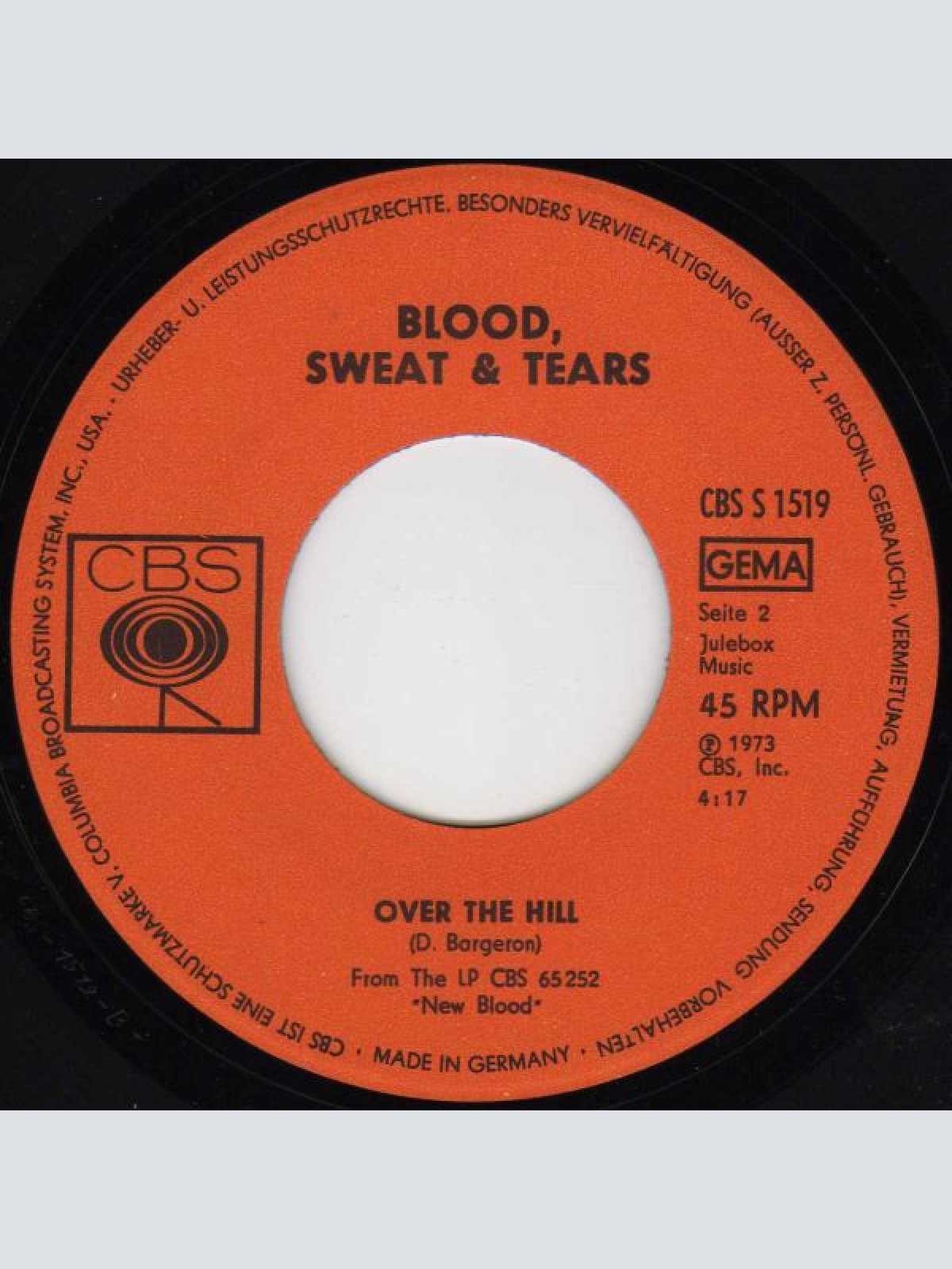 Vinyl / Blood, Sweat & Tears* - Back Up Against The Wall