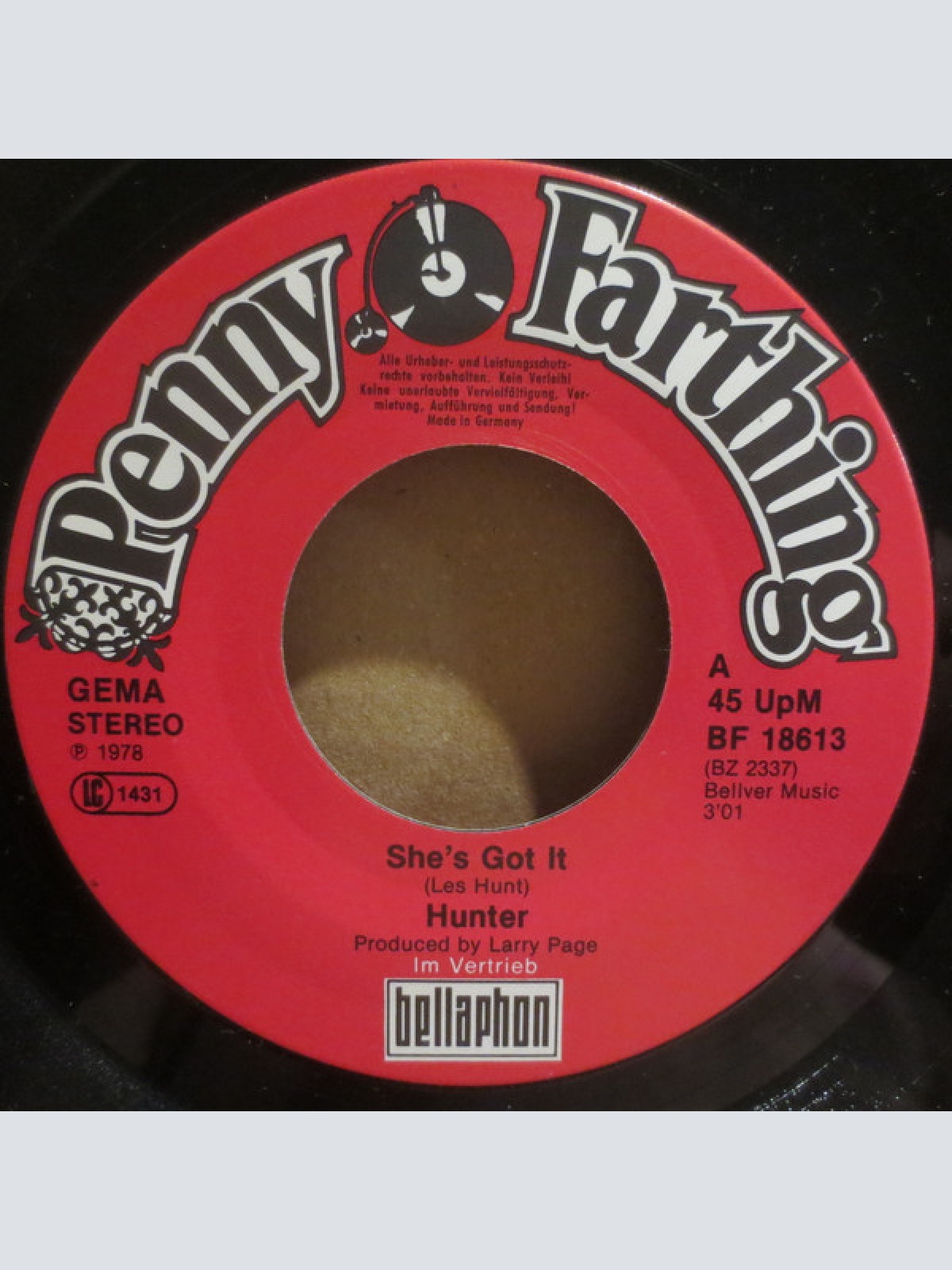 Vinyl / Hunter (4) - She's Got It / Garden Of Eden