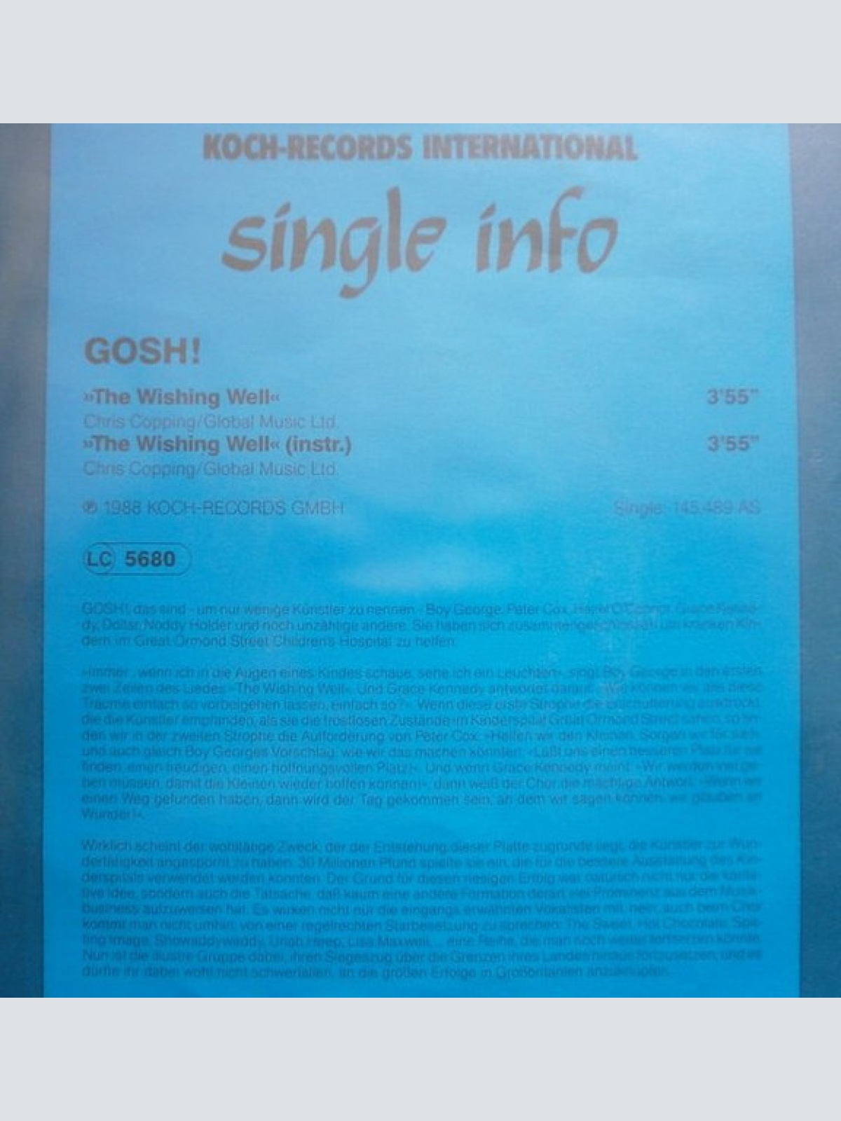 Vinyl / G.O.S.H. - The Wishing Well