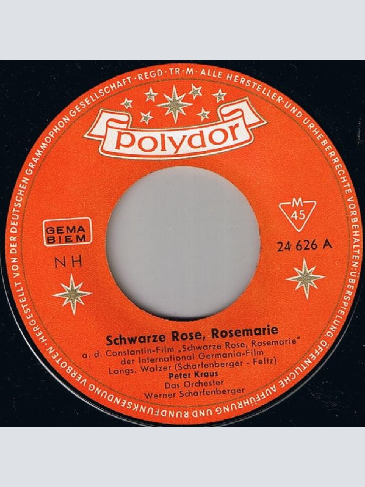 Vinyl / Peter Kraus - Das Orchester Werner Scharfenberger* - Schwarze Rose, Rosemarie / Evelyn