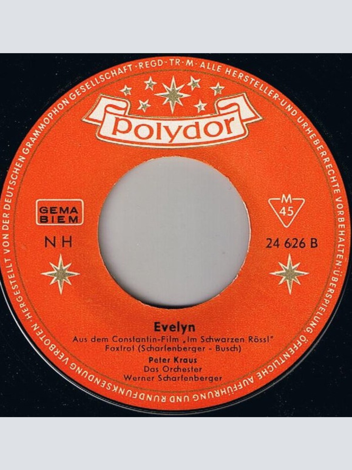 Vinyl / Peter Kraus - Das Orchester Werner Scharfenberger* - Schwarze Rose, Rosemarie / Evelyn